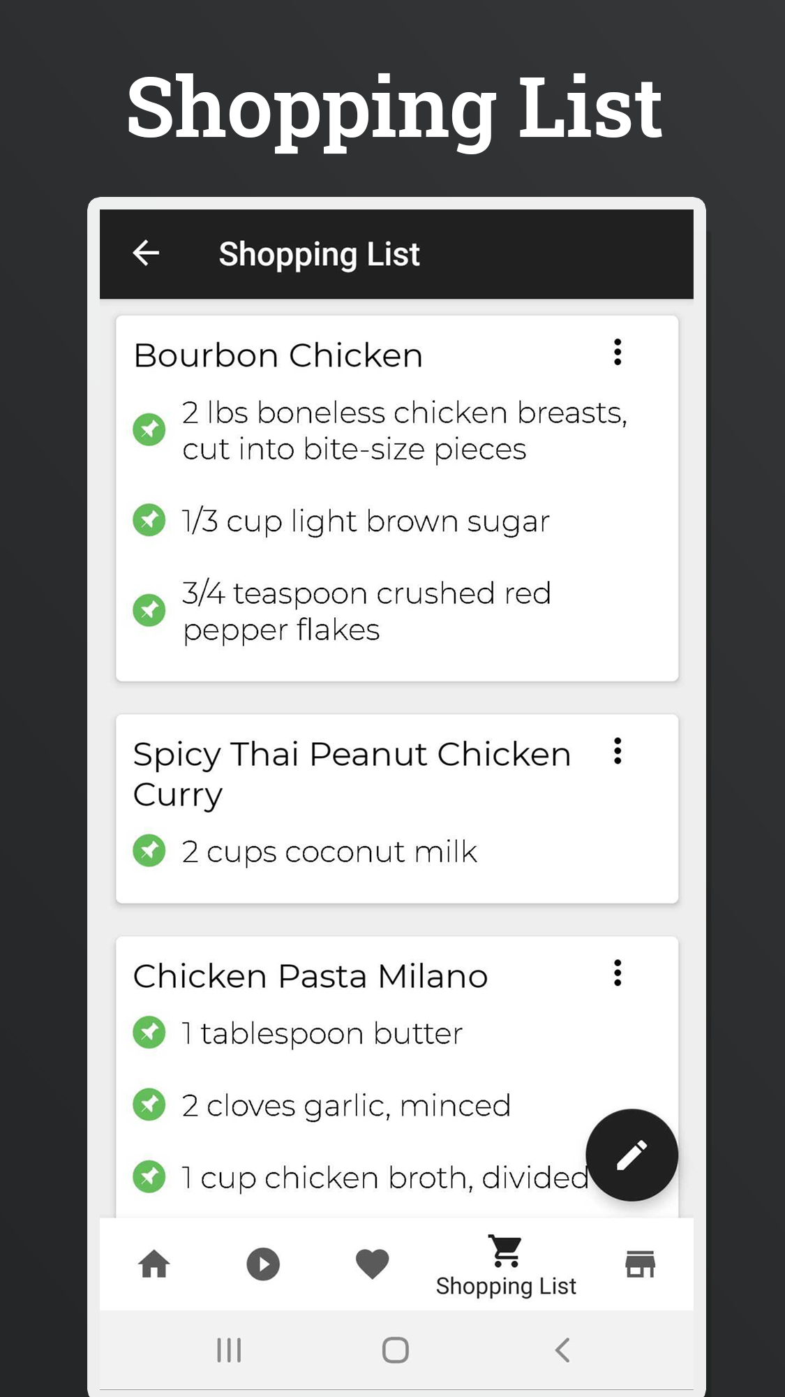 اسکرین شات 5 برنامه Chicken Recipes