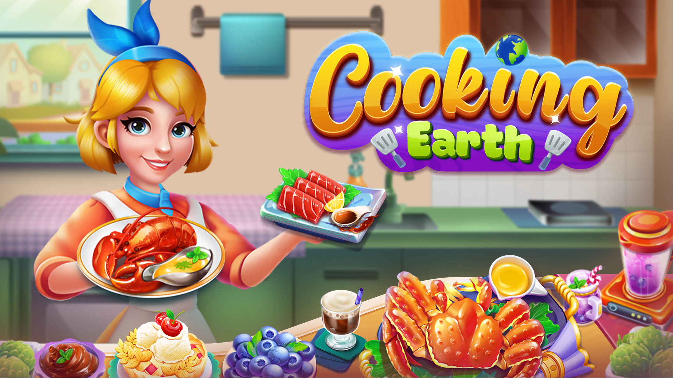 اسکرین شات 1 بازی Cooking Earth: Restaurant Game