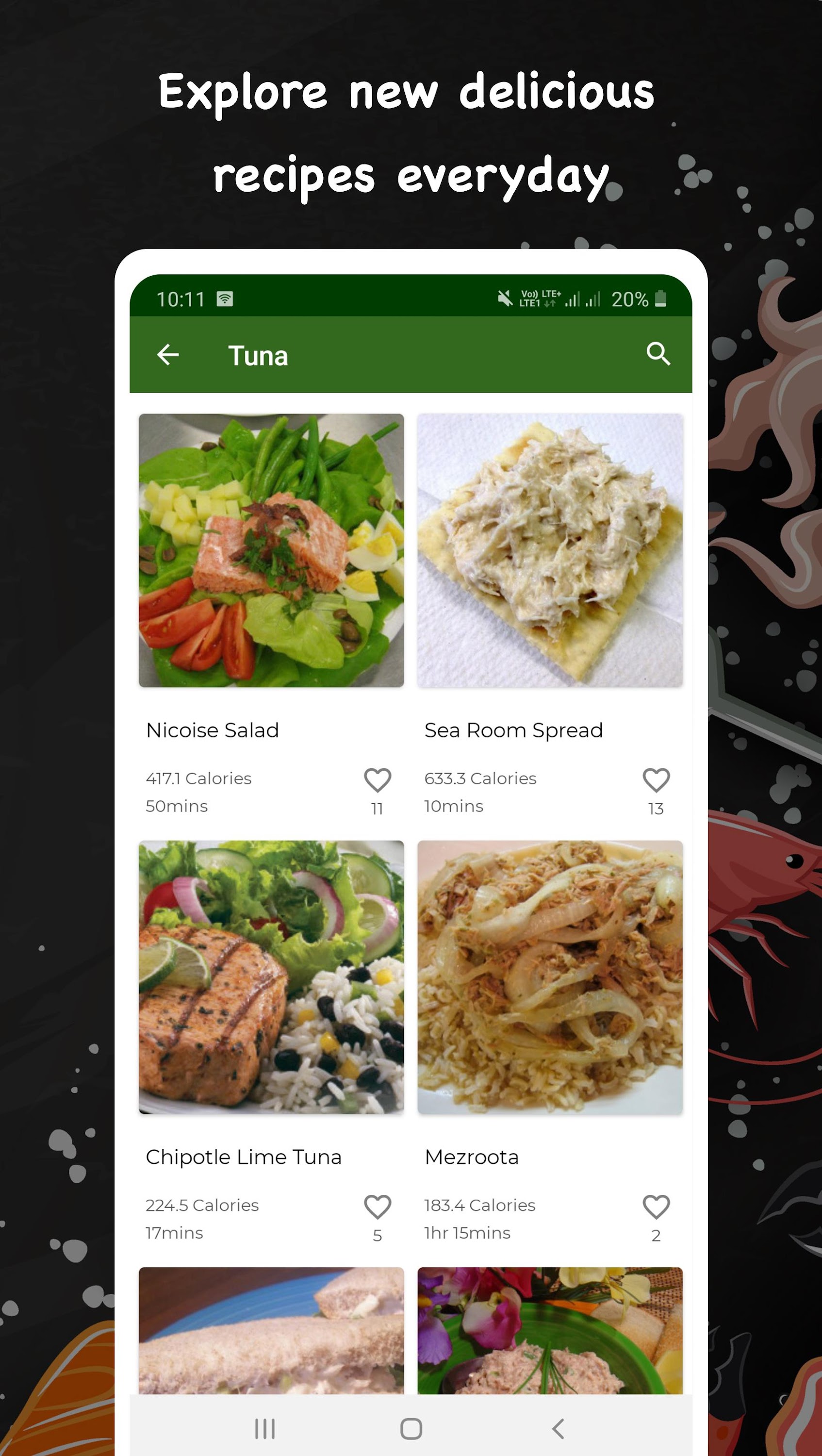 اسکرین شات 4 برنامه Fish Recipes