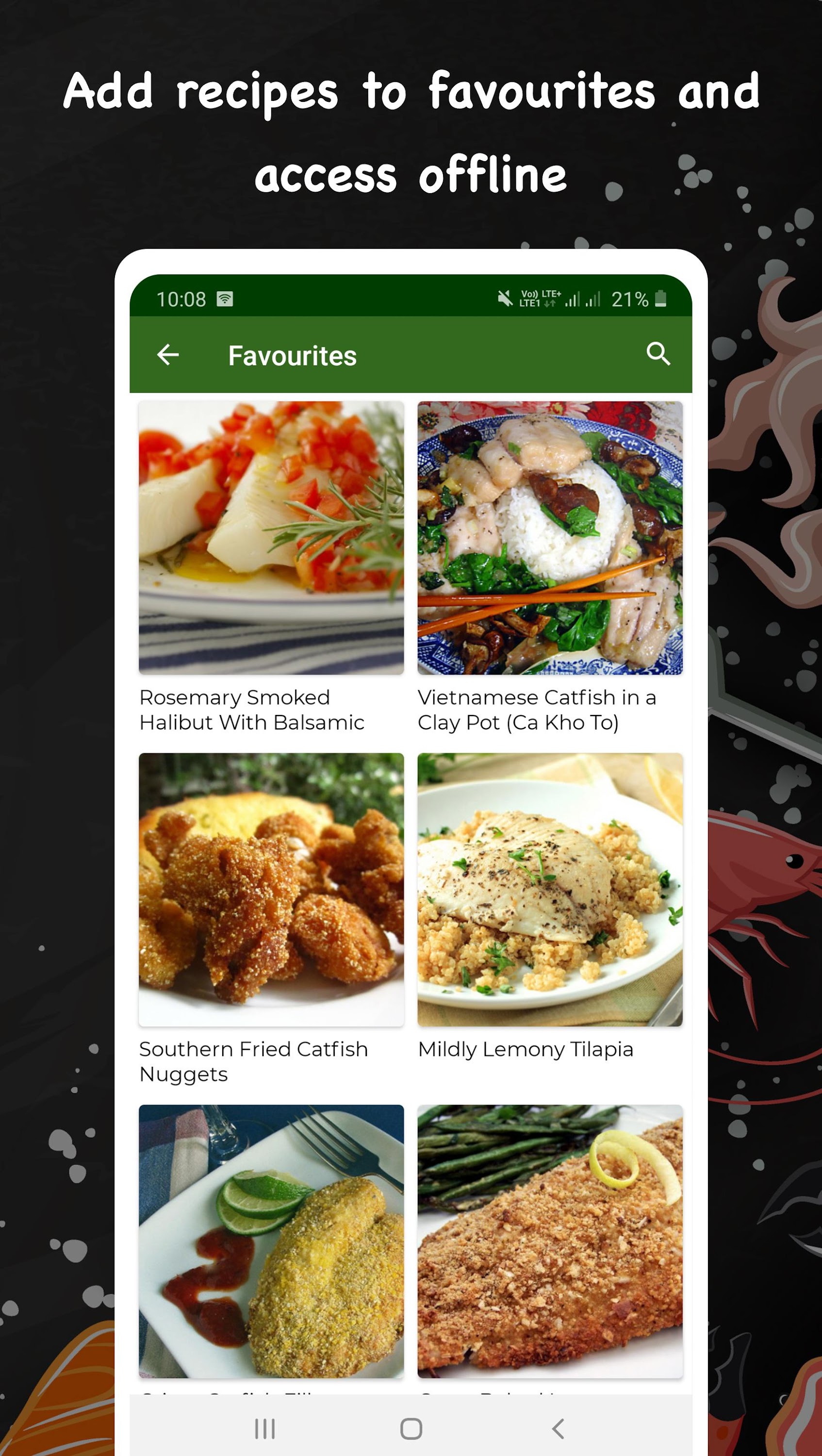 اسکرین شات 6 برنامه Fish Recipes