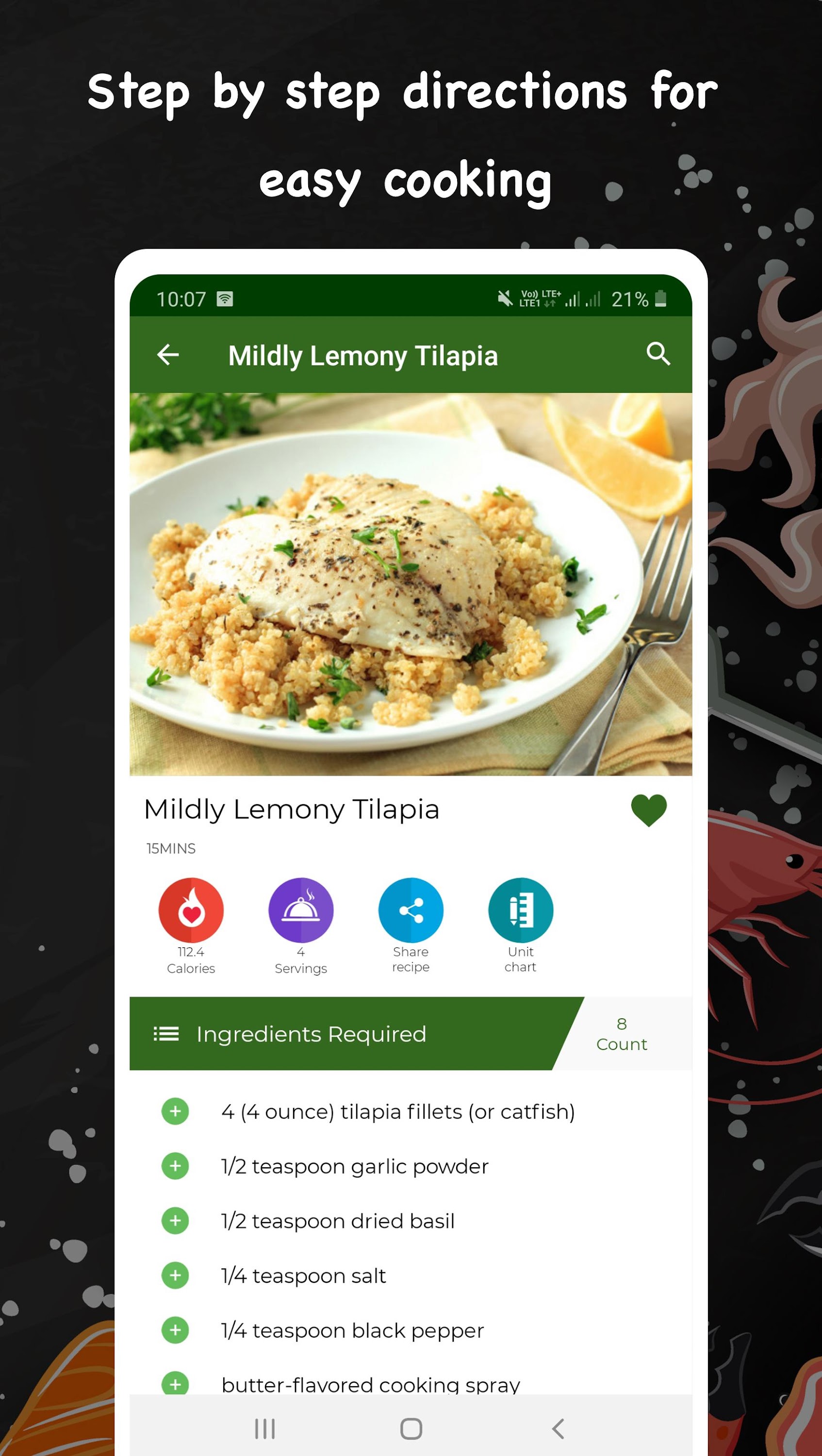 اسکرین شات 2 برنامه Fish Recipes
