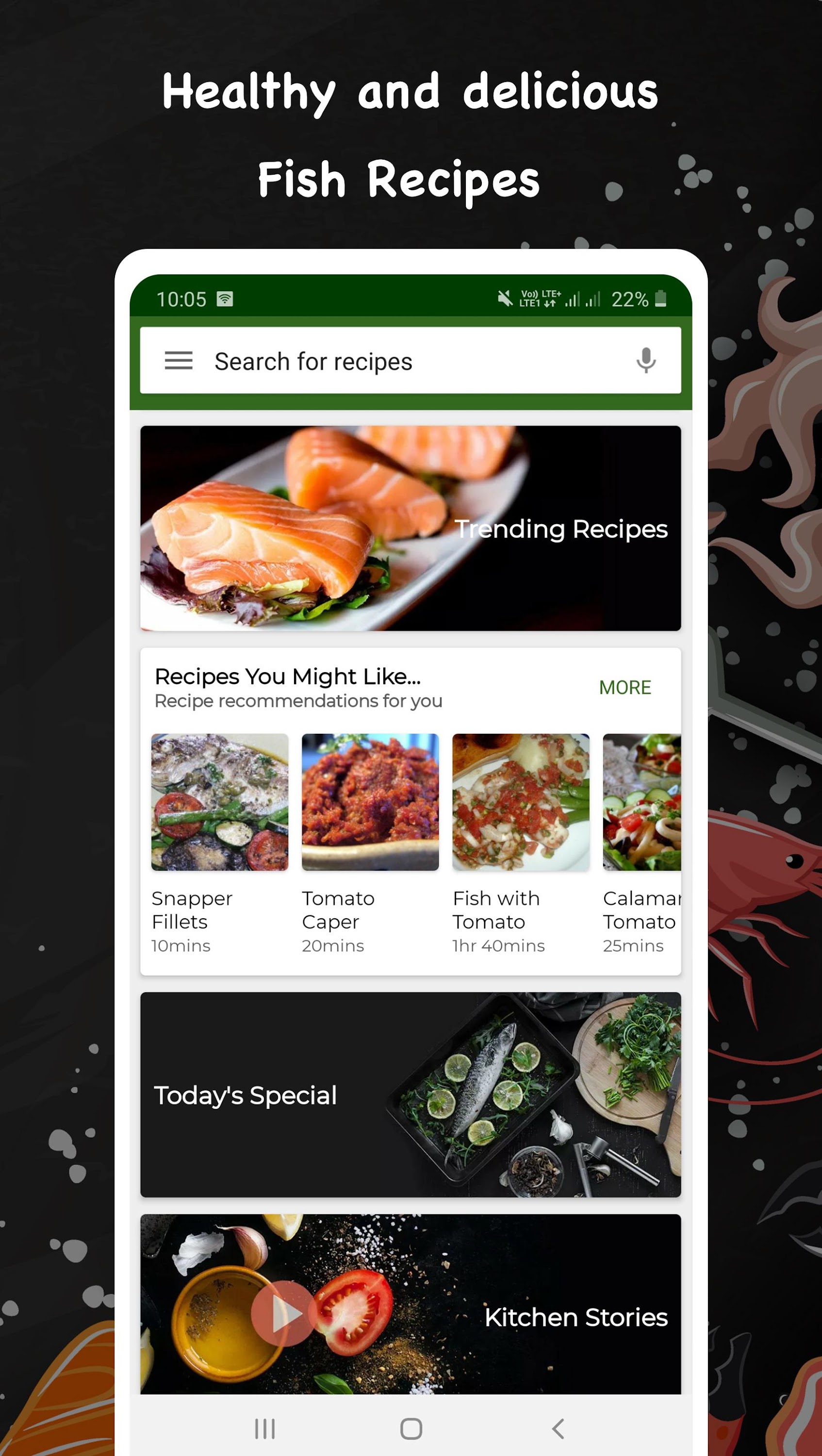 اسکرین شات 1 برنامه Fish Recipes