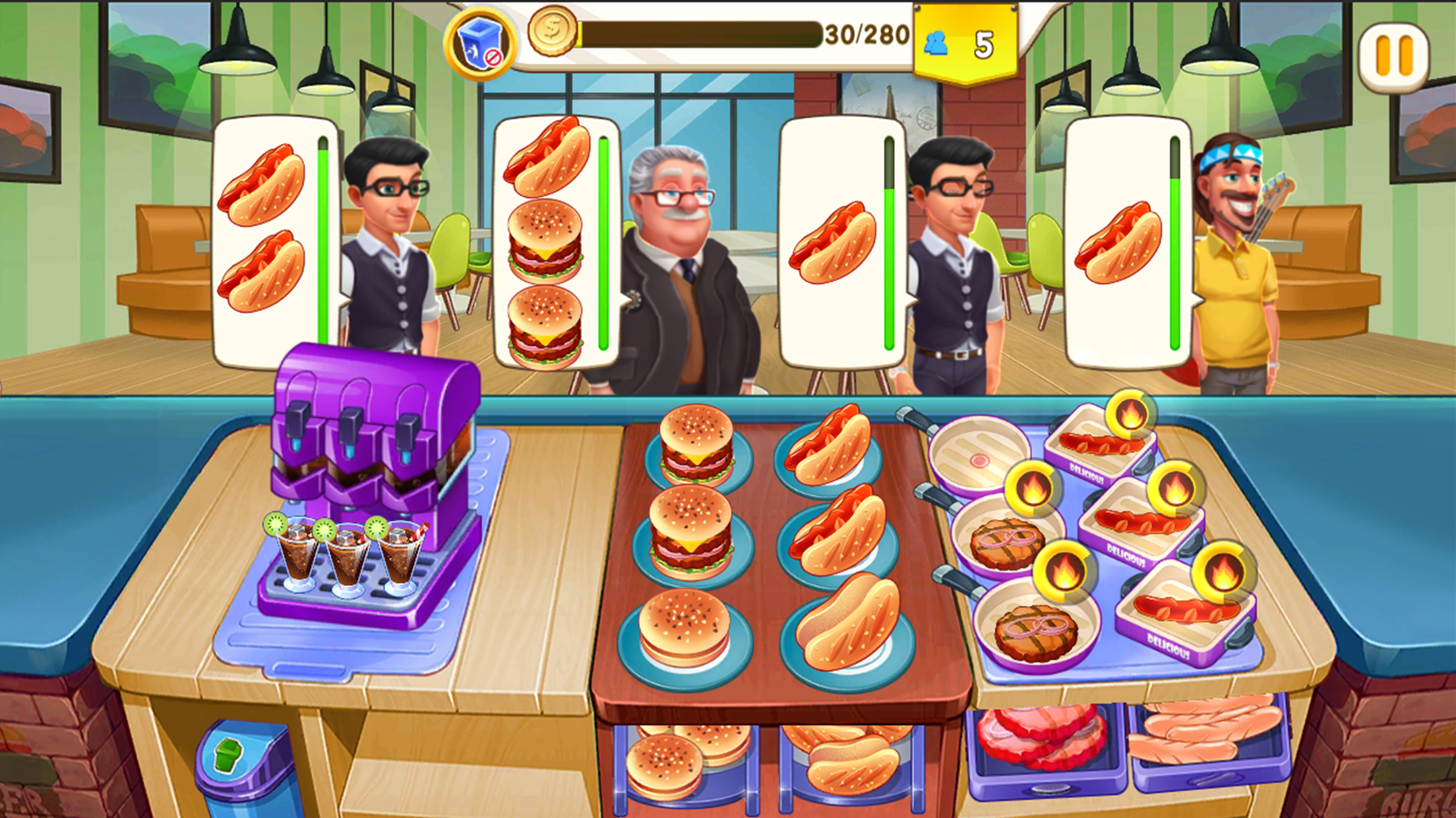 اسکرین شات 4 بازی Cooking Rush - Chef game