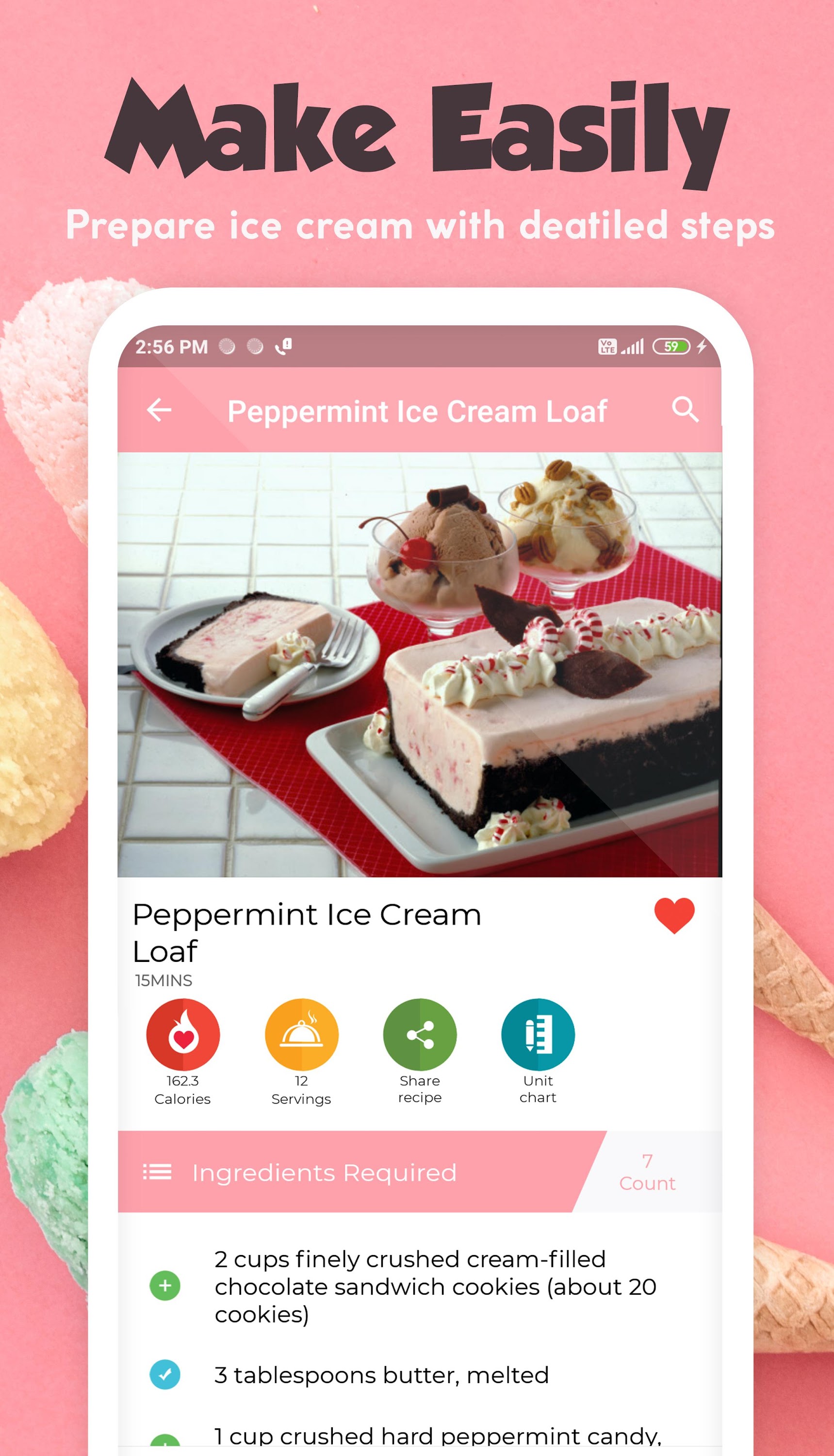 اسکرین شات 2 برنامه Ice Cream Recipes