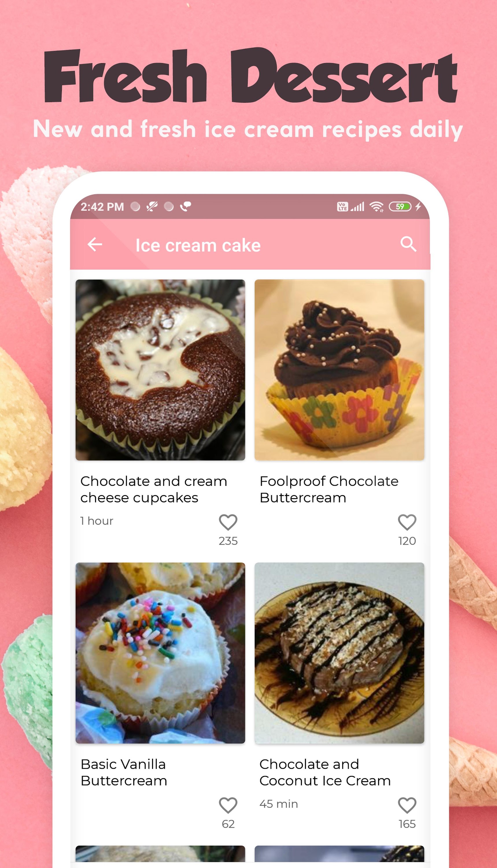 اسکرین شات 5 برنامه Ice Cream Recipes