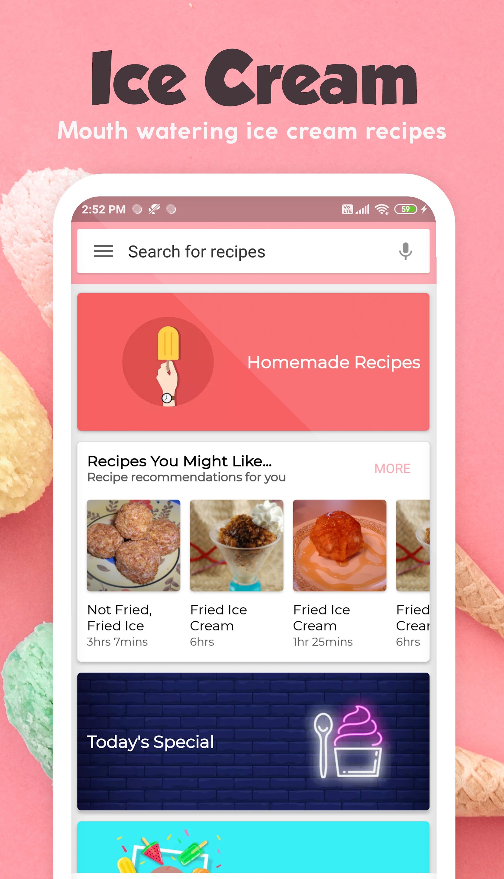 اسکرین شات 1 برنامه Ice Cream Recipes