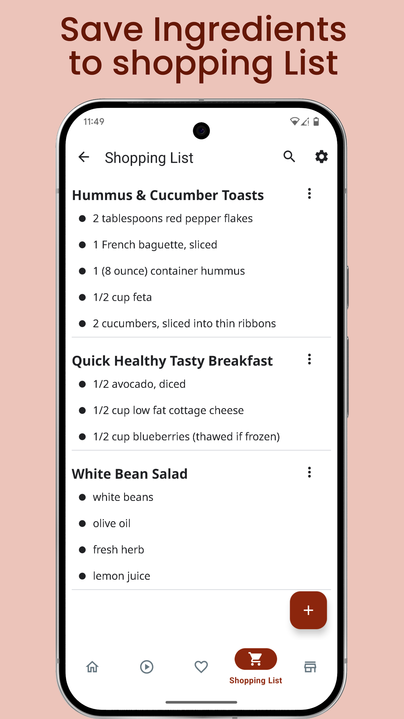 اسکرین شات 6 برنامه Low Calorie Recipes