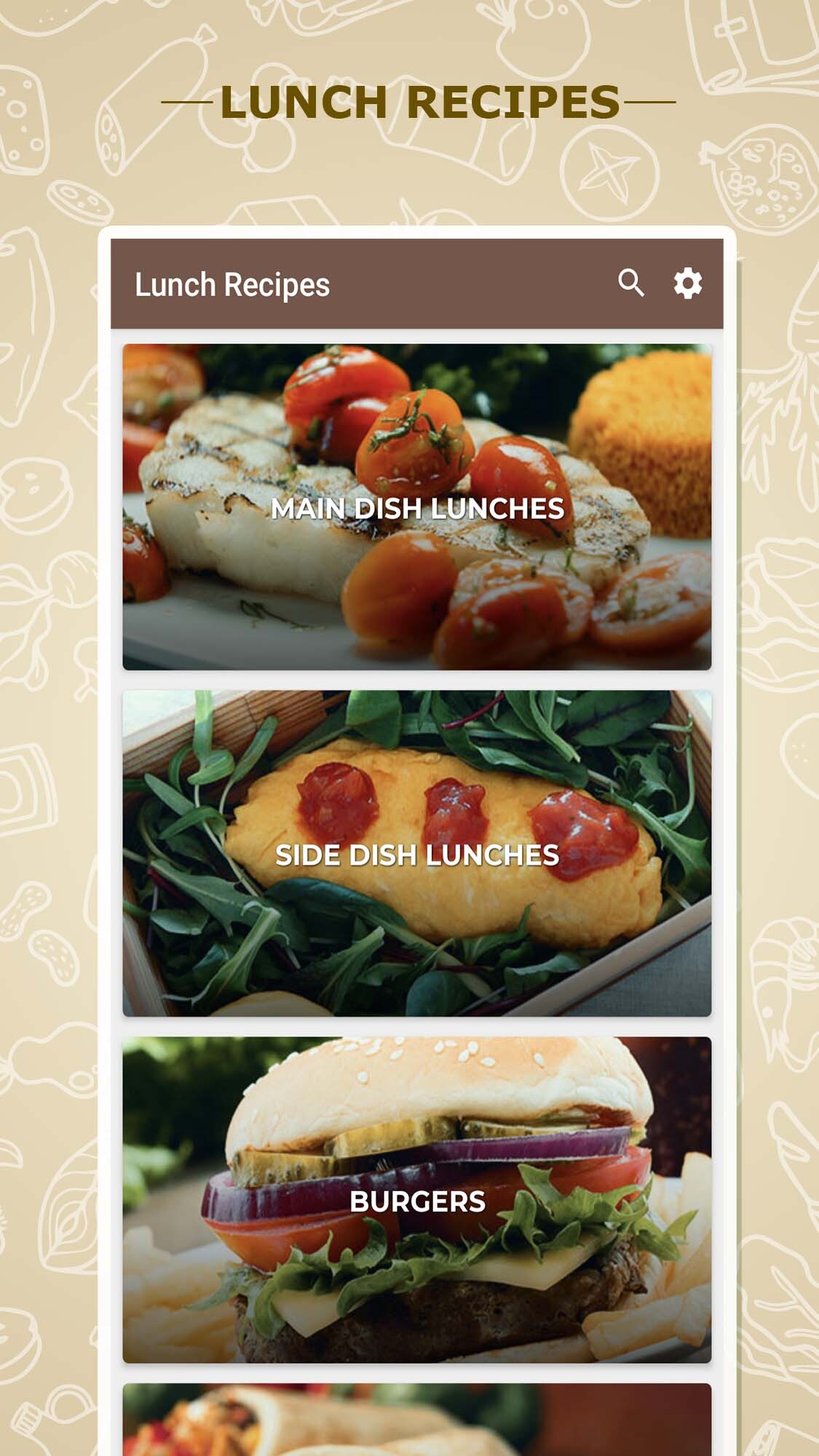 اسکرین شات 1 برنامه Lunch Recipes