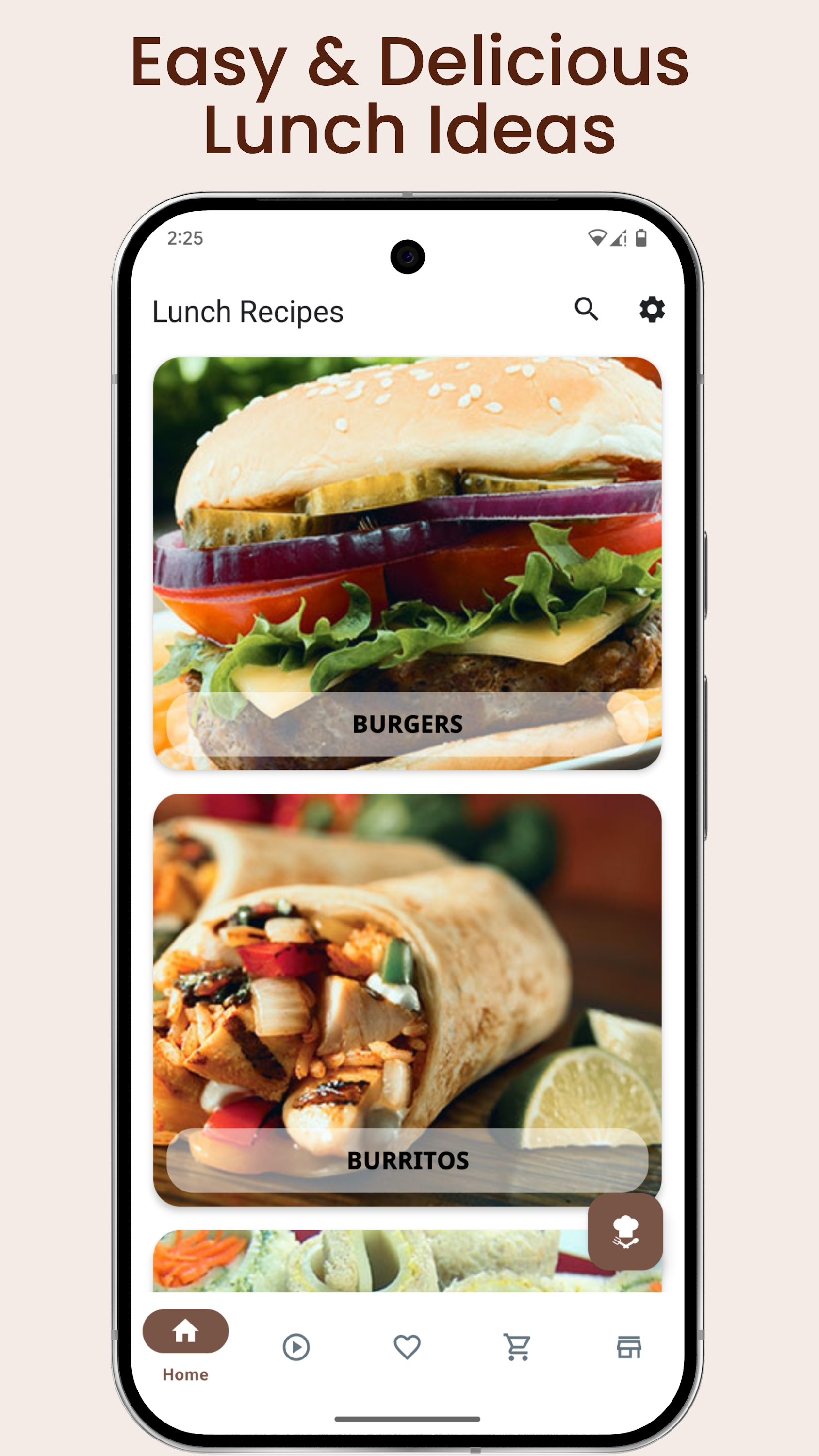 اسکرین شات 1 برنامه Lunch Recipes