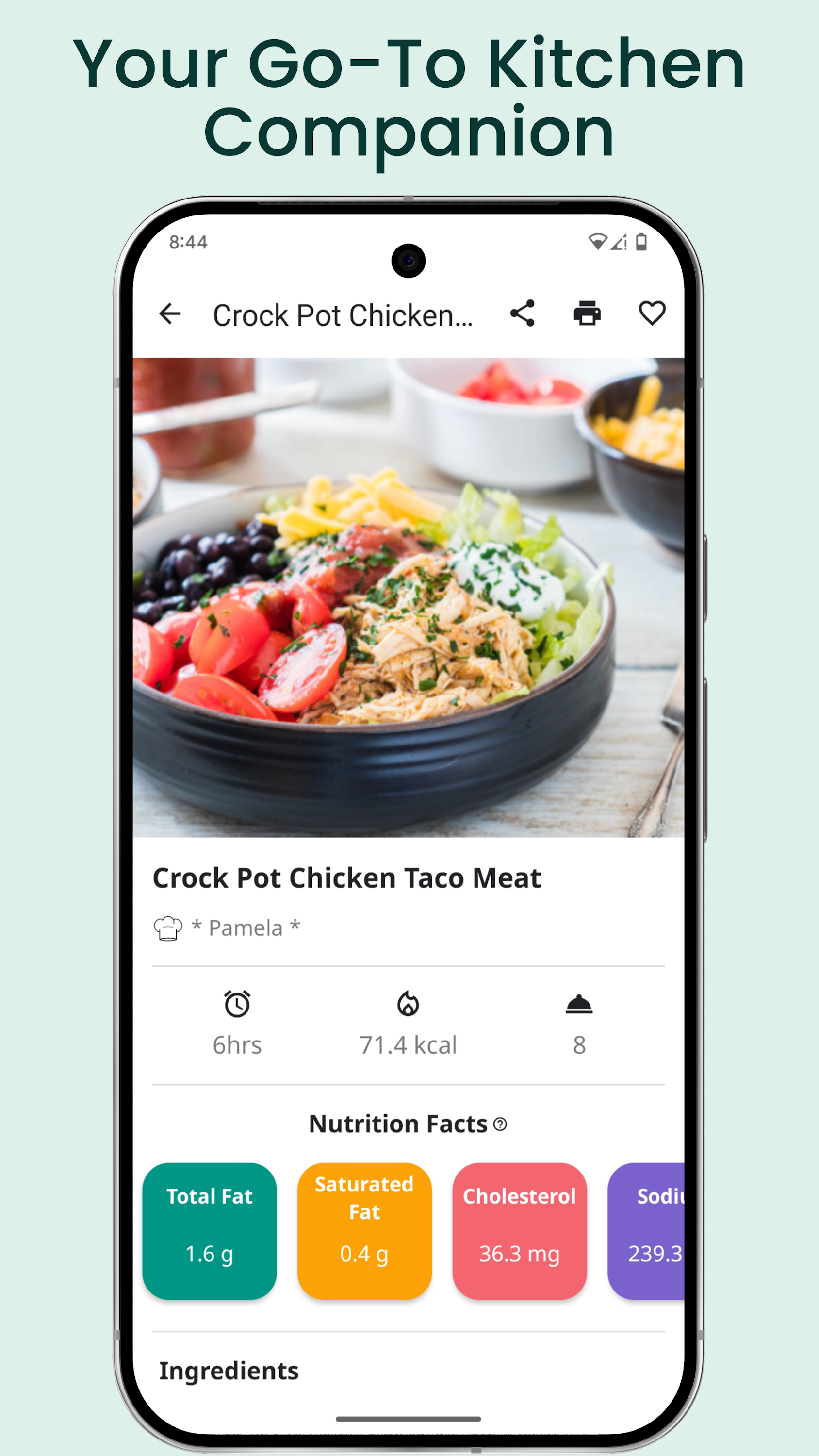 اسکرین شات 3 برنامه Recipe book : Healthy recipes