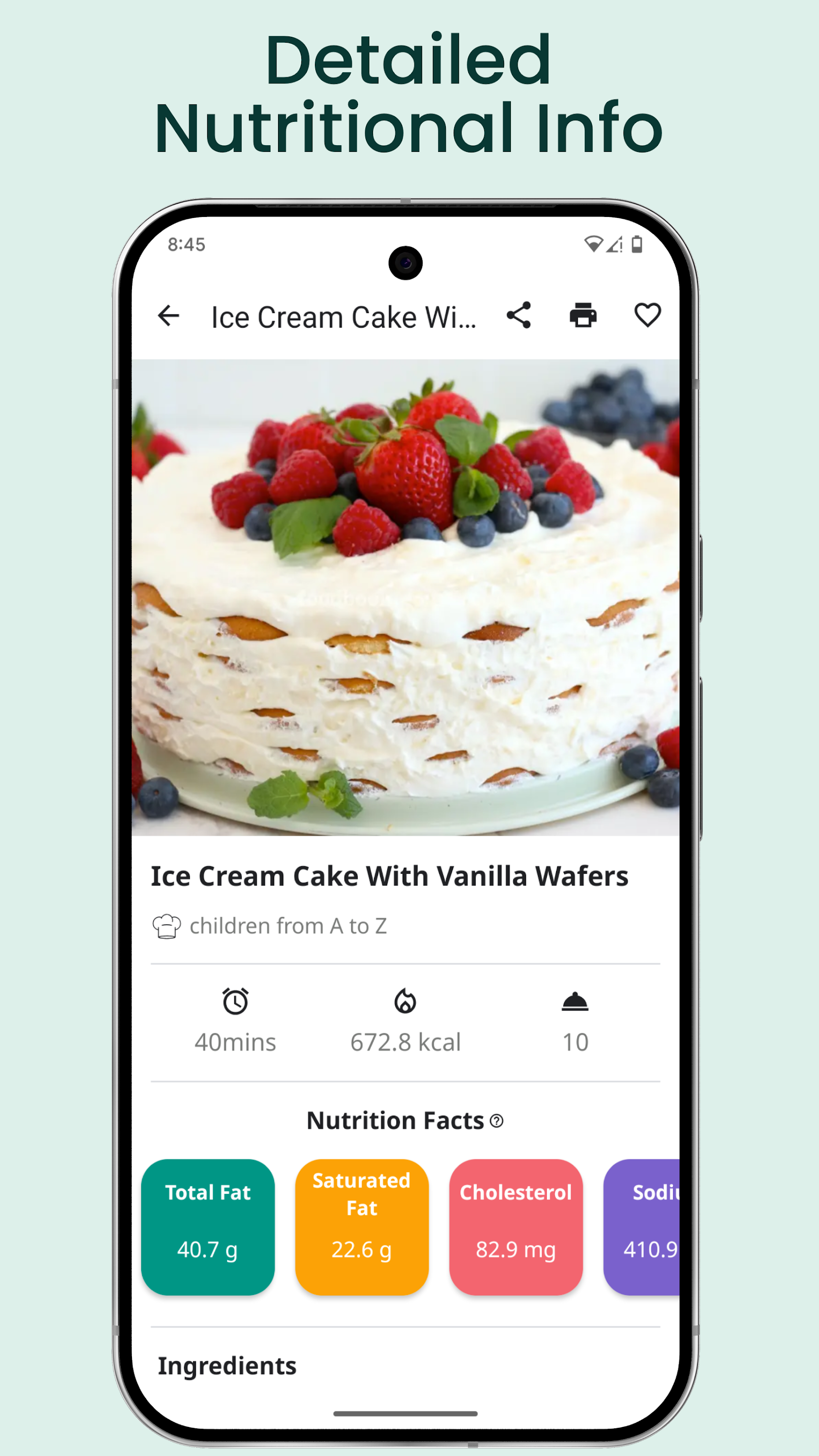 اسکرین شات 4 برنامه Recipe book : Healthy recipes