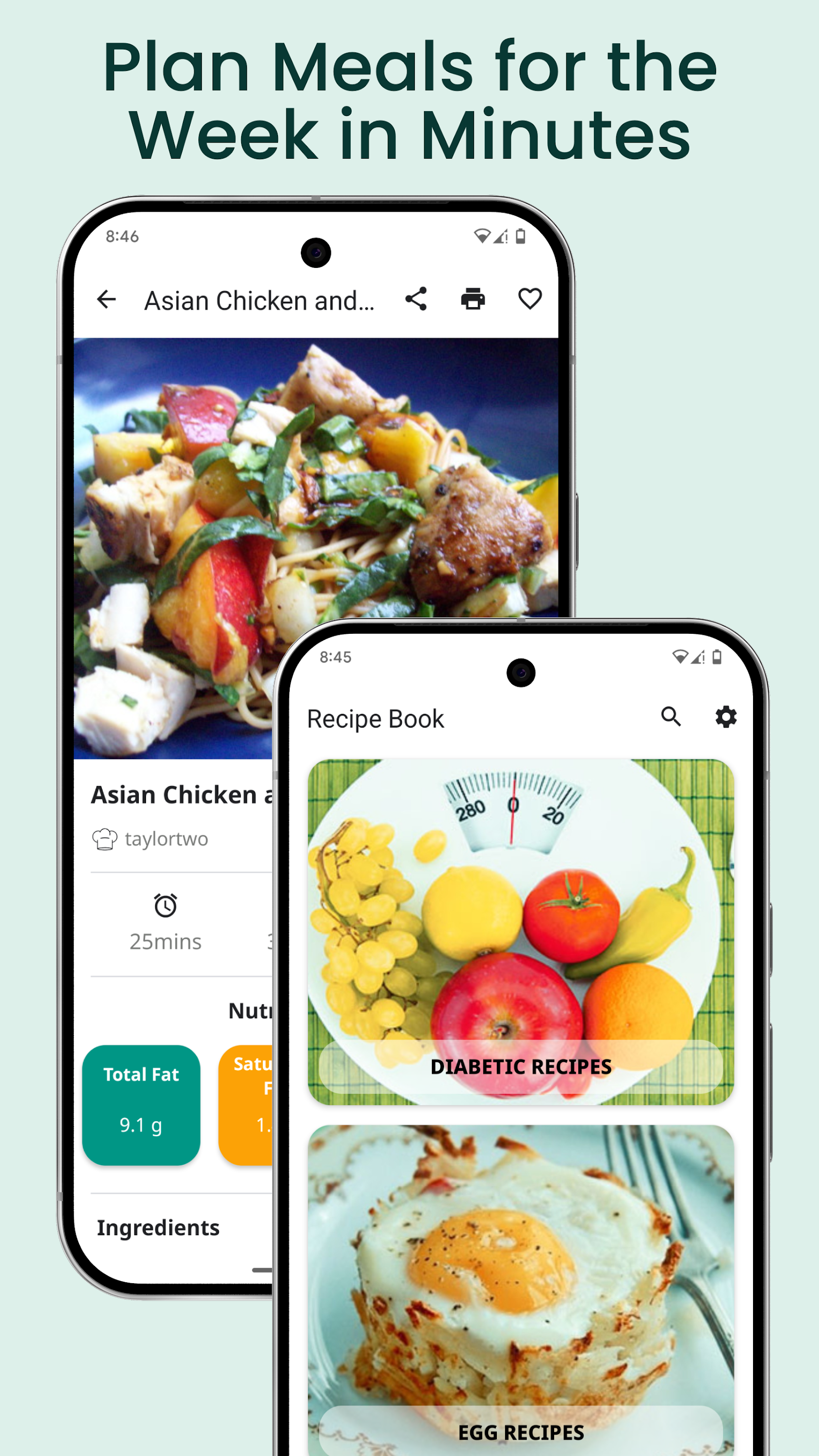 اسکرین شات 2 برنامه Recipe book : Healthy recipes