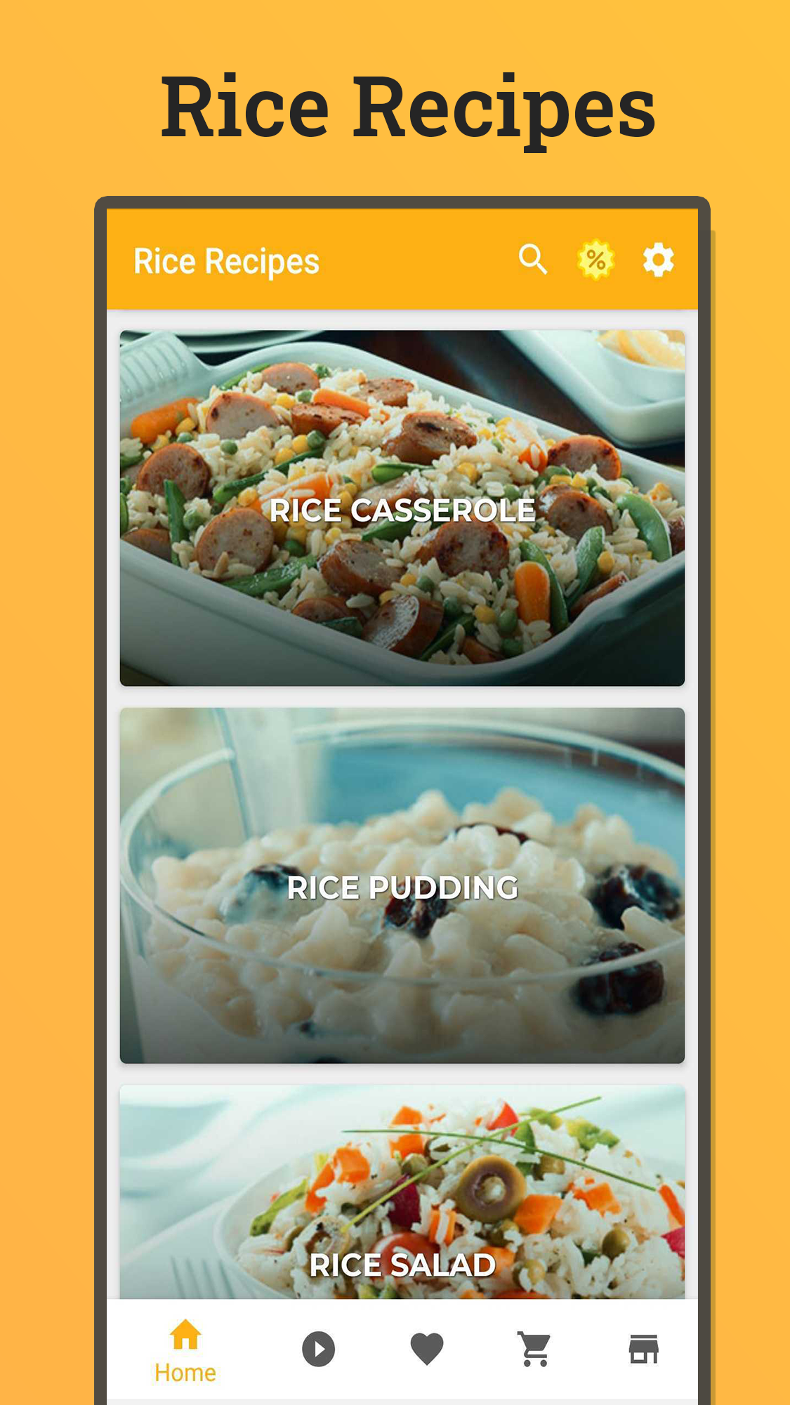 اسکرین شات 1 برنامه Rice Recipes