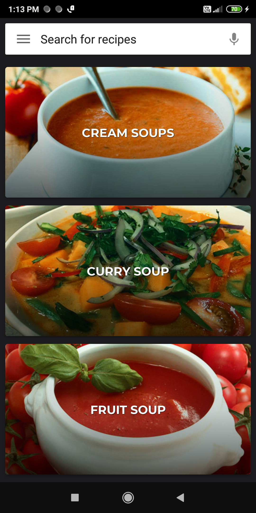 اسکرین شات 6 برنامه Soup Recipes