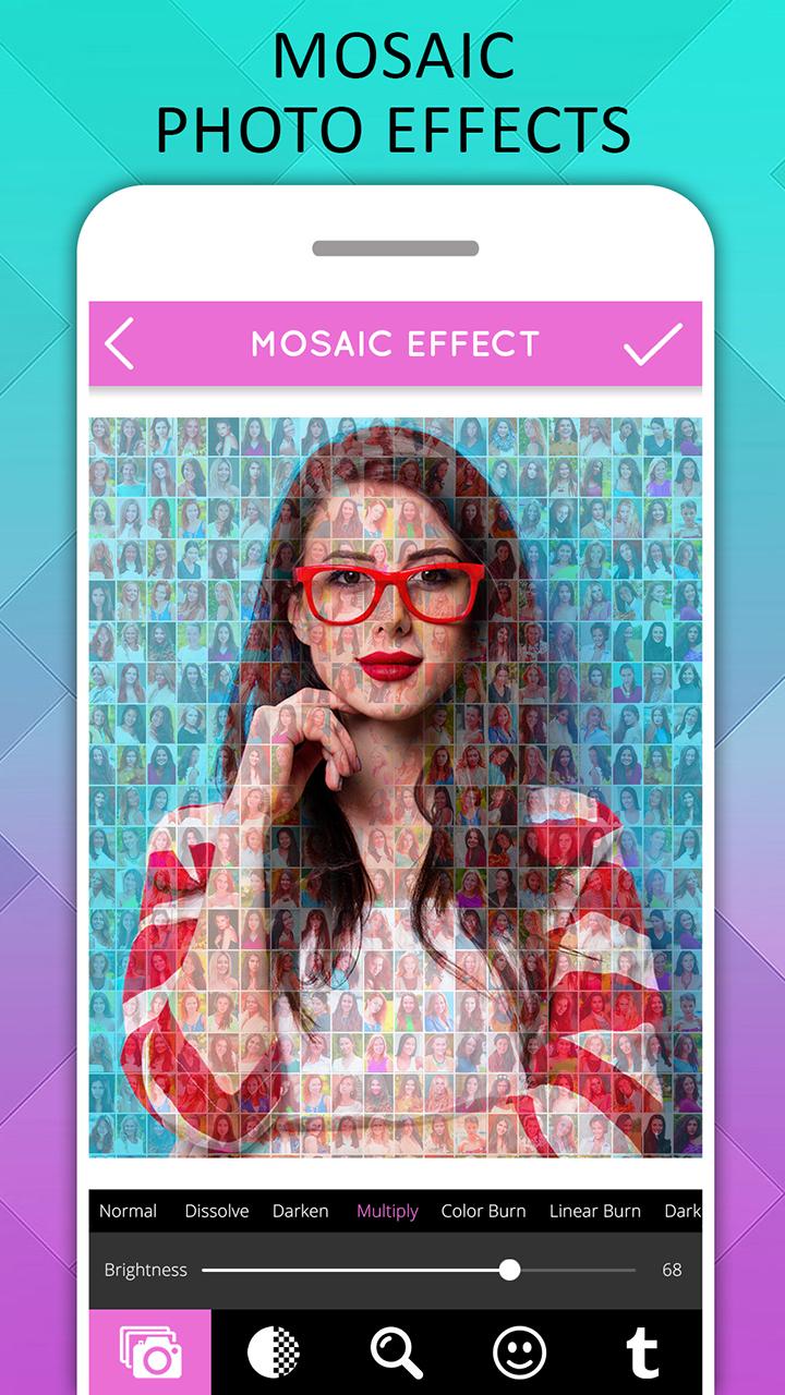 اسکرین شات 1 برنامه Mosaic Photo Effects