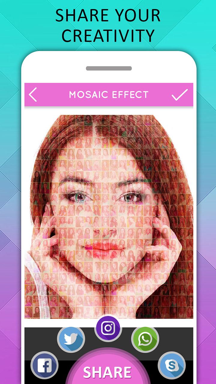 اسکرین شات 5 برنامه Mosaic Photo Effects