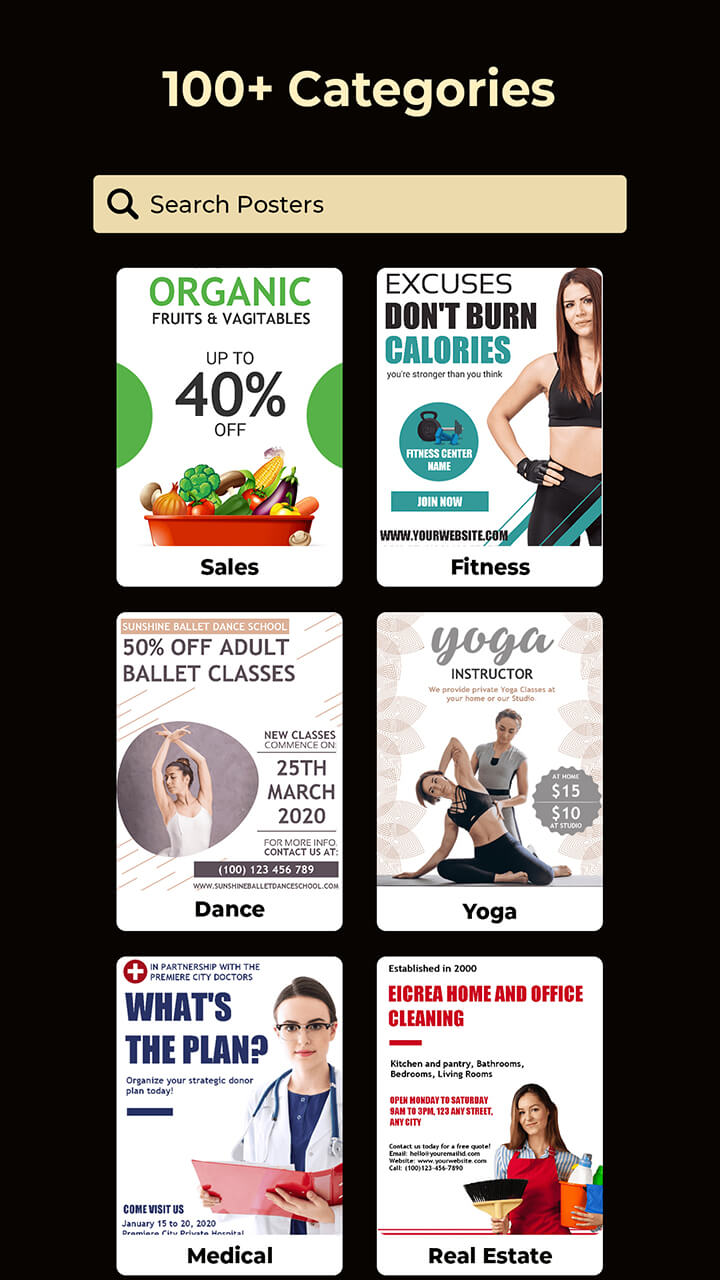 اسکرین شات 2 برنامه Poster Maker: Flyer Designer