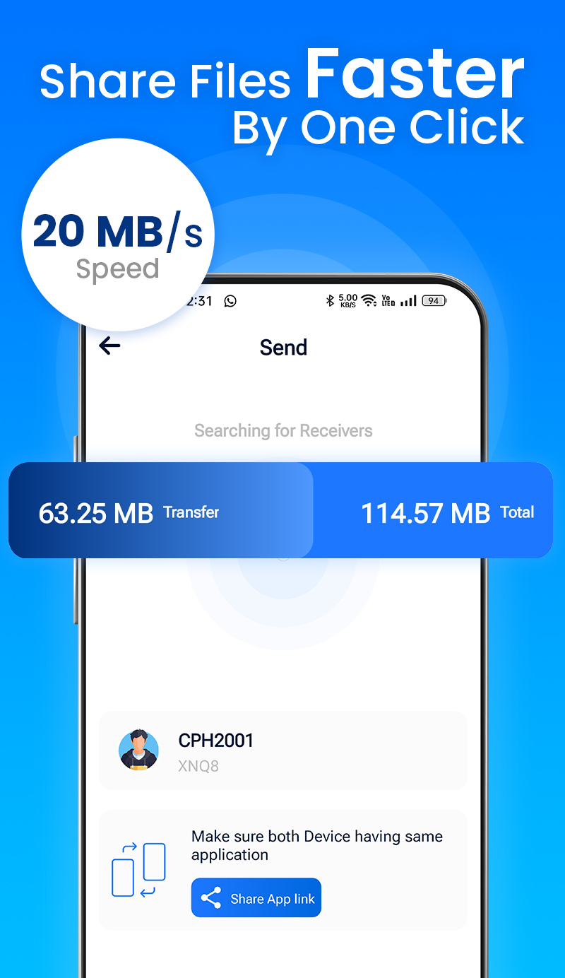 اسکرین شات 5 برنامه Nearby Share - Fast Transfer