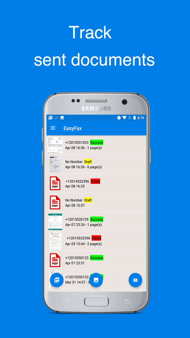اسکرین شات 4 برنامه Easy Fax - Send Fax from Phone