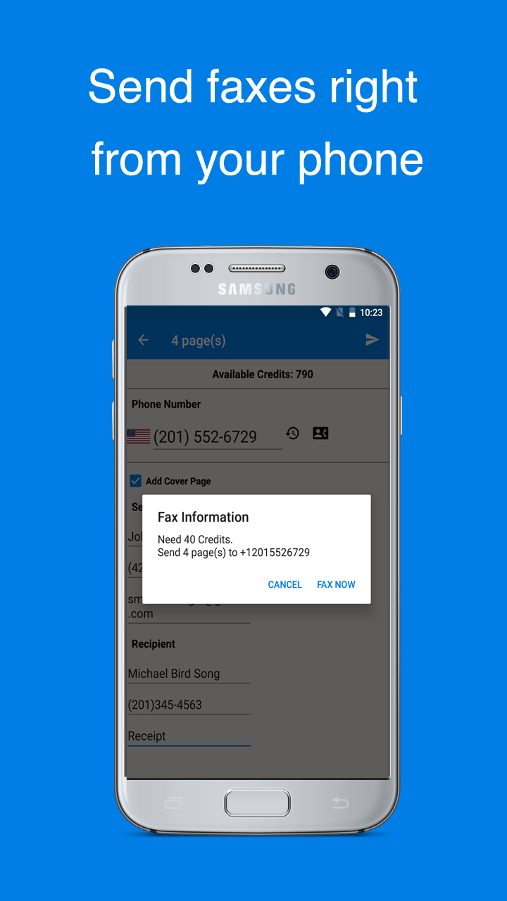 اسکرین شات 1 برنامه Easy Fax - Send Fax from Phone