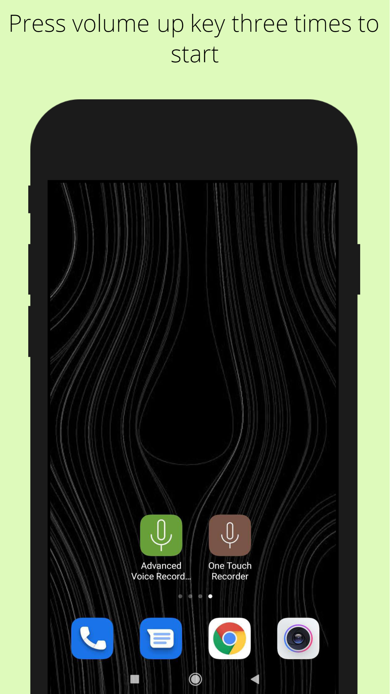 اسکرین شات 1 برنامه Background voice recorder