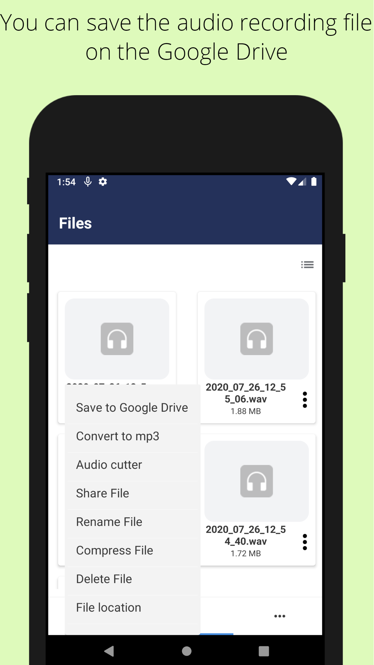 اسکرین شات 4 برنامه Background voice recorder