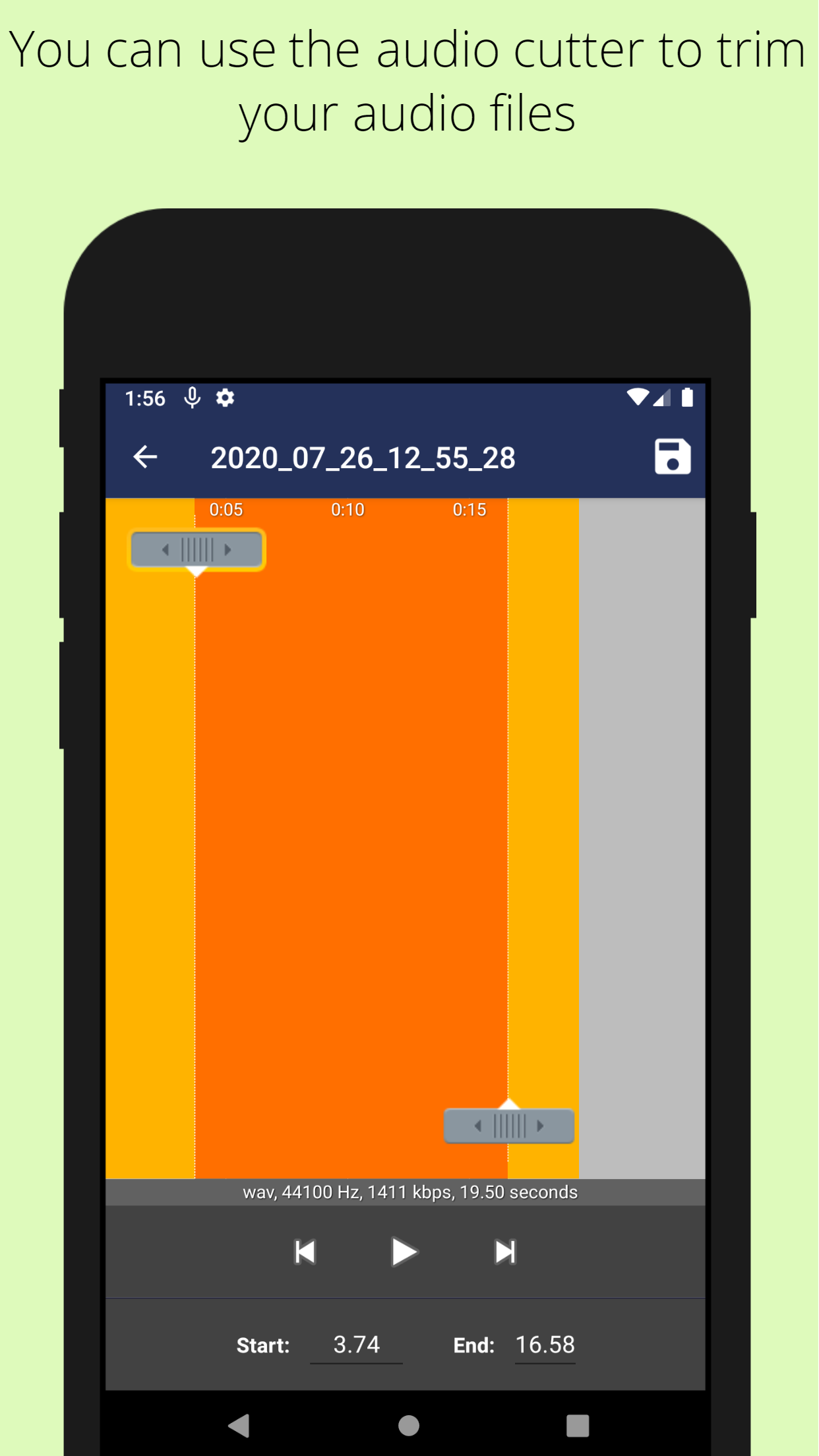 اسکرین شات 6 برنامه Background voice recorder