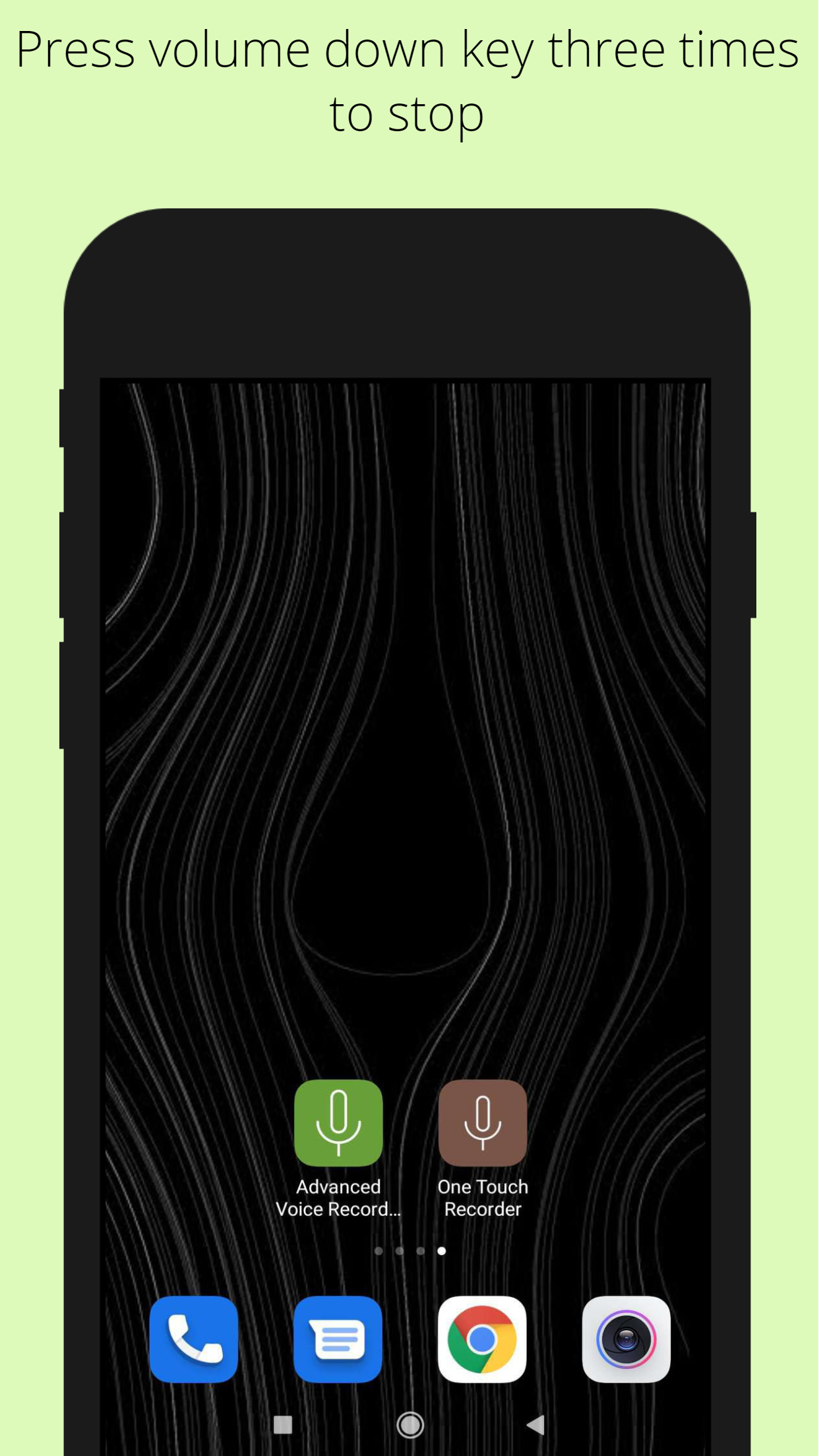 اسکرین شات 2 برنامه Background voice recorder