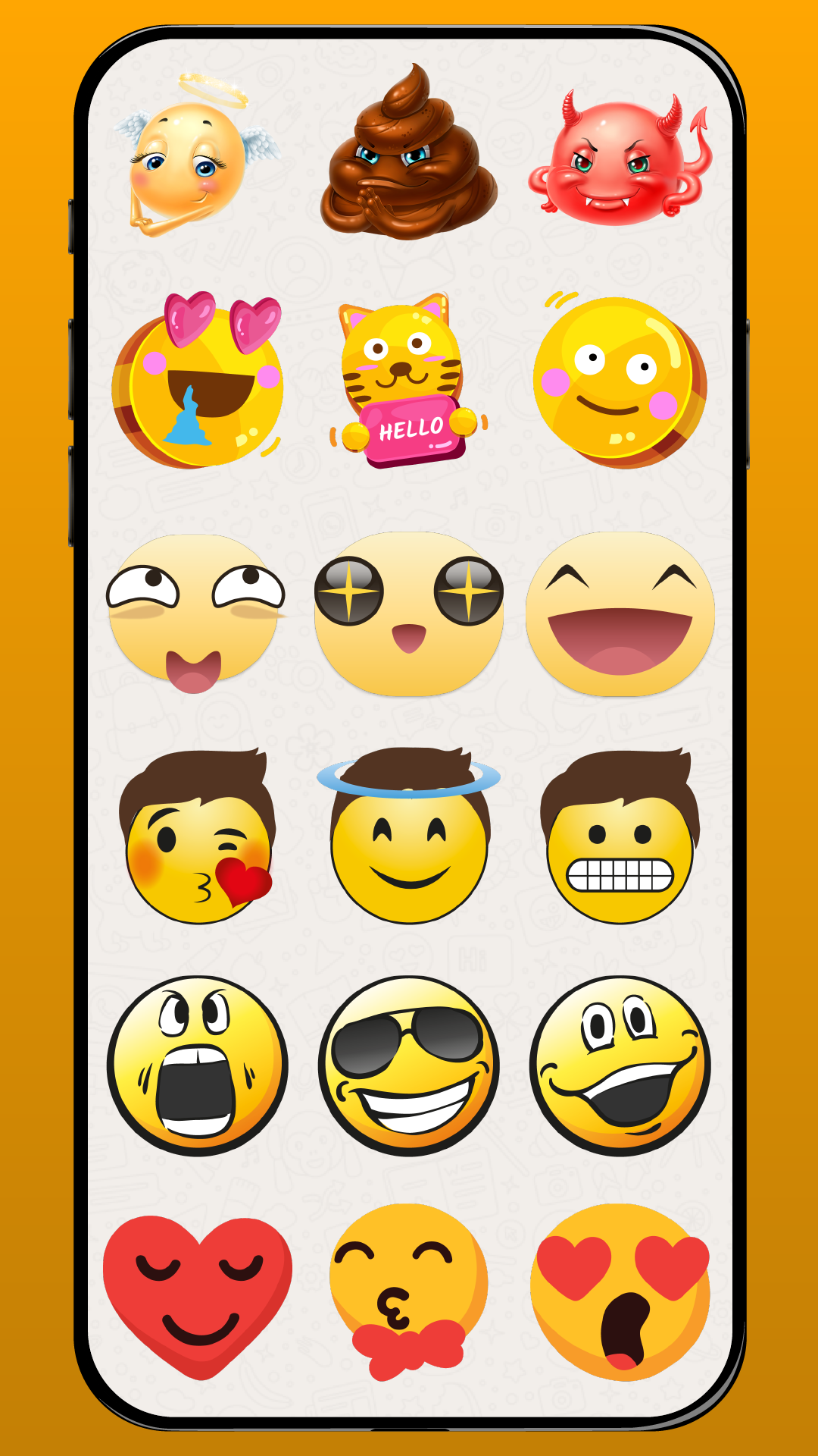 اسکرین شات 4 برنامه Emoji Stickers & Animals WA