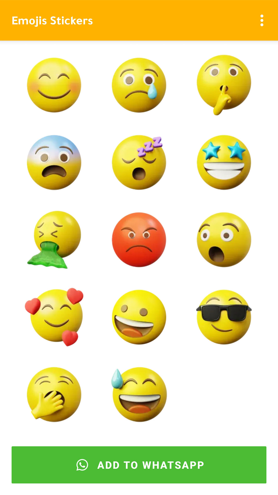اسکرین شات 6 برنامه Emoji Stickers WASticker