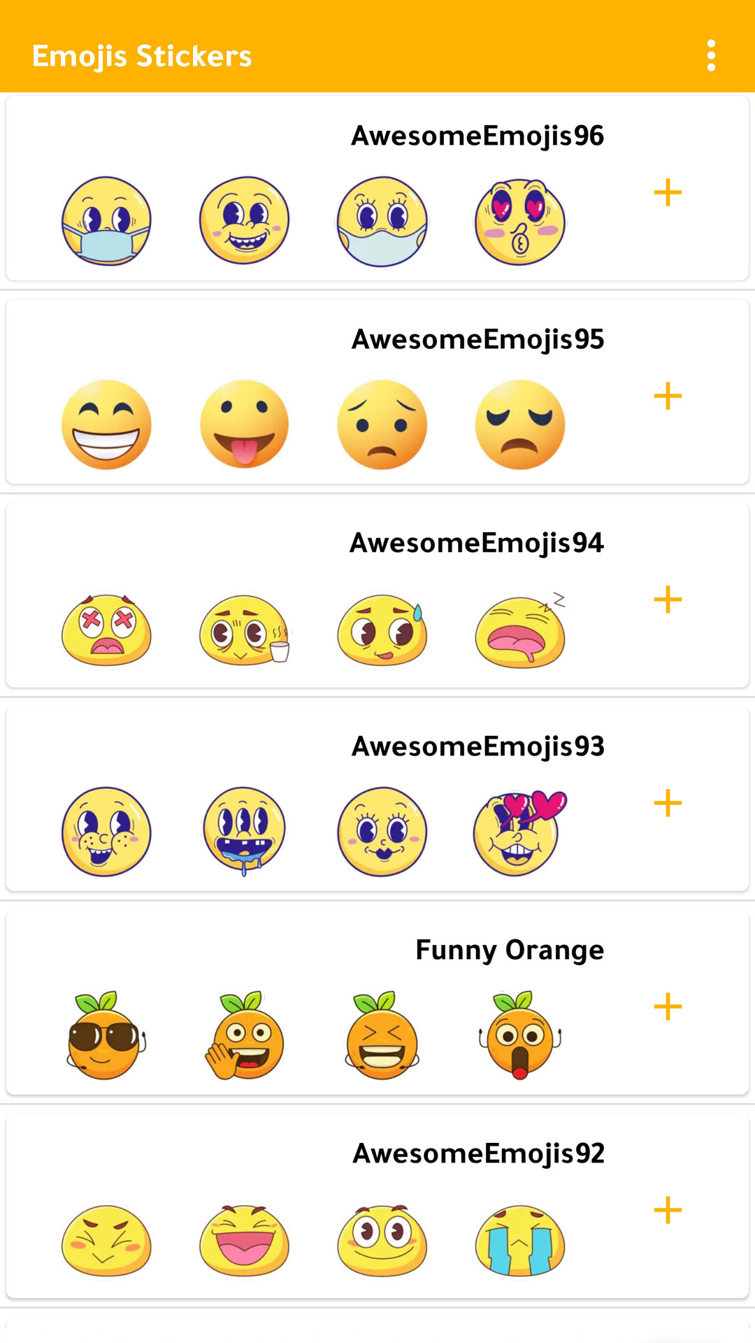 اسکرین شات 1 برنامه Emoji Stickers WASticker
