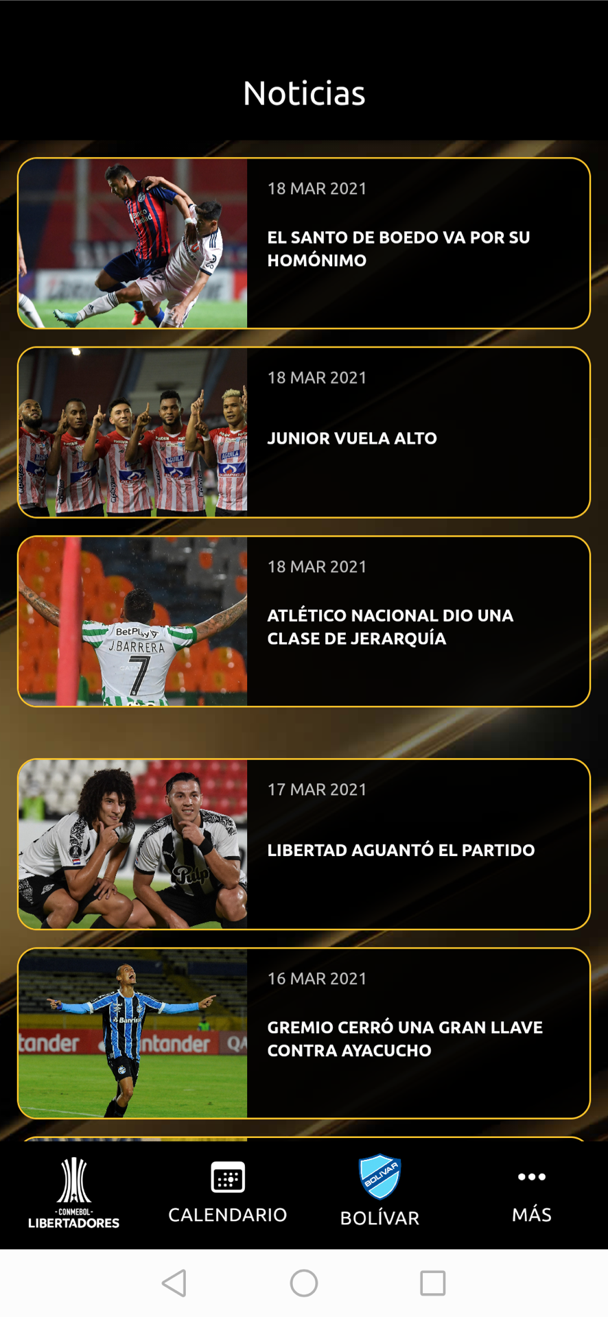 اسکرین شات 6 برنامه CONMEBOL Libertadores