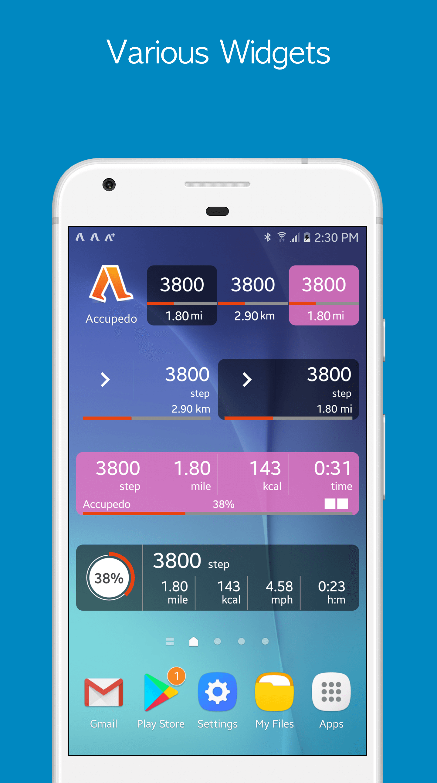 اسکرین شات 7 برنامه Accupedo Pedometer
