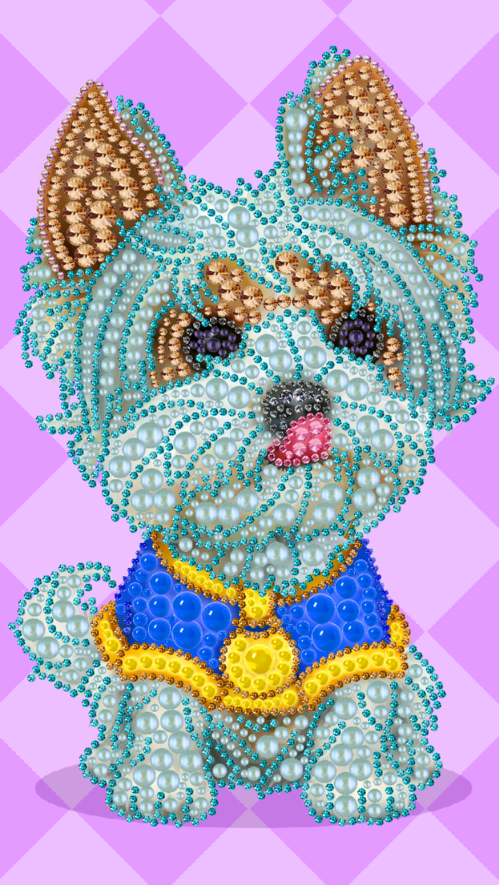 اسکرین شات 2 برنامه Diamond painting, coloring app