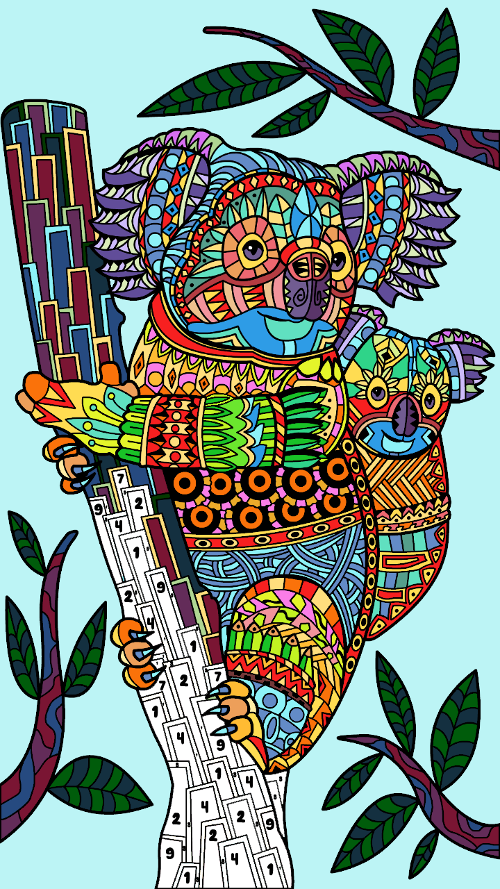 اسکرین شات 3 برنامه Number Coloring - relaxing app