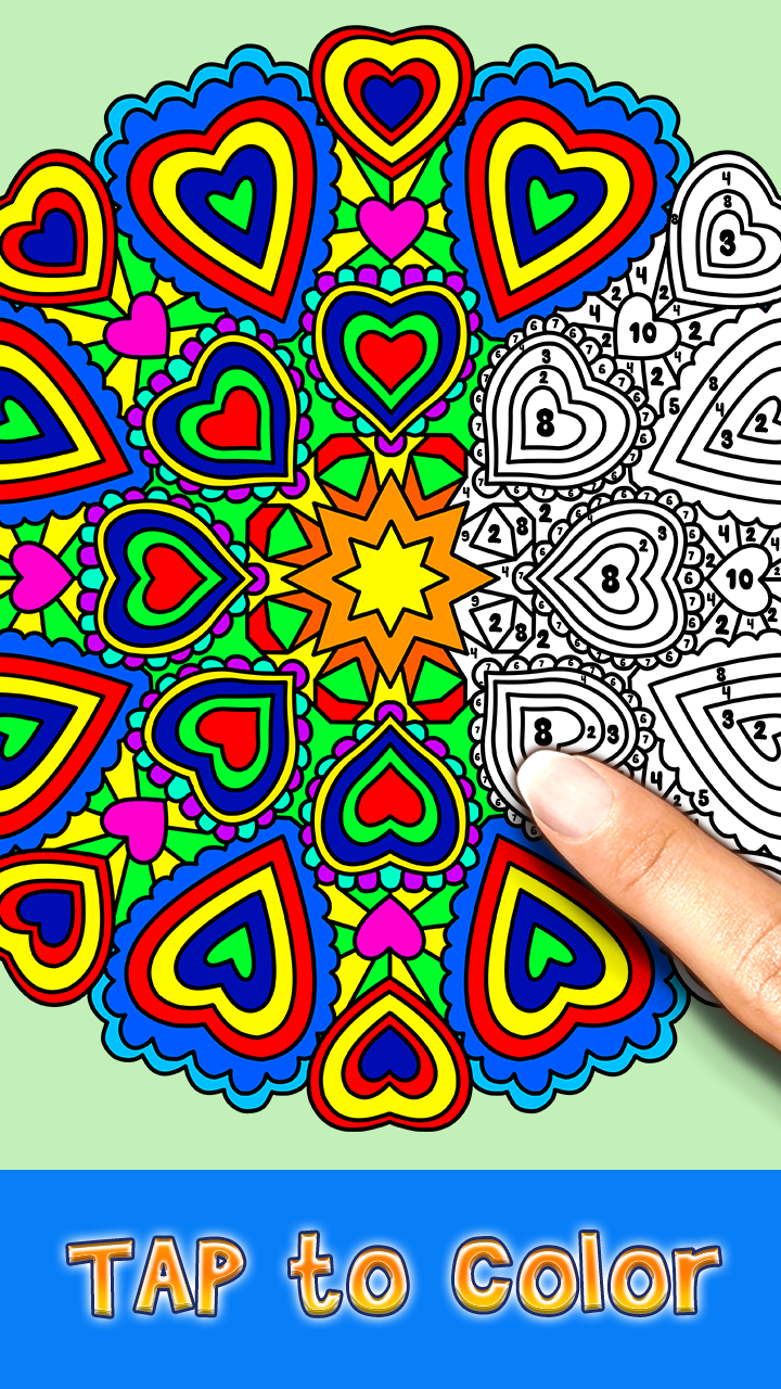 اسکرین شات 2 برنامه Number Coloring - relaxing app