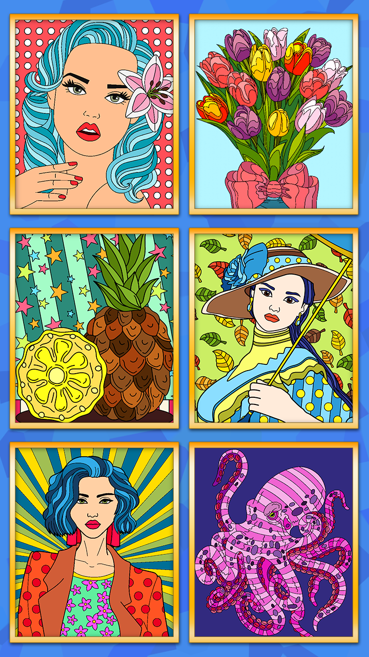 اسکرین شات 6 برنامه Number Coloring - relaxing app