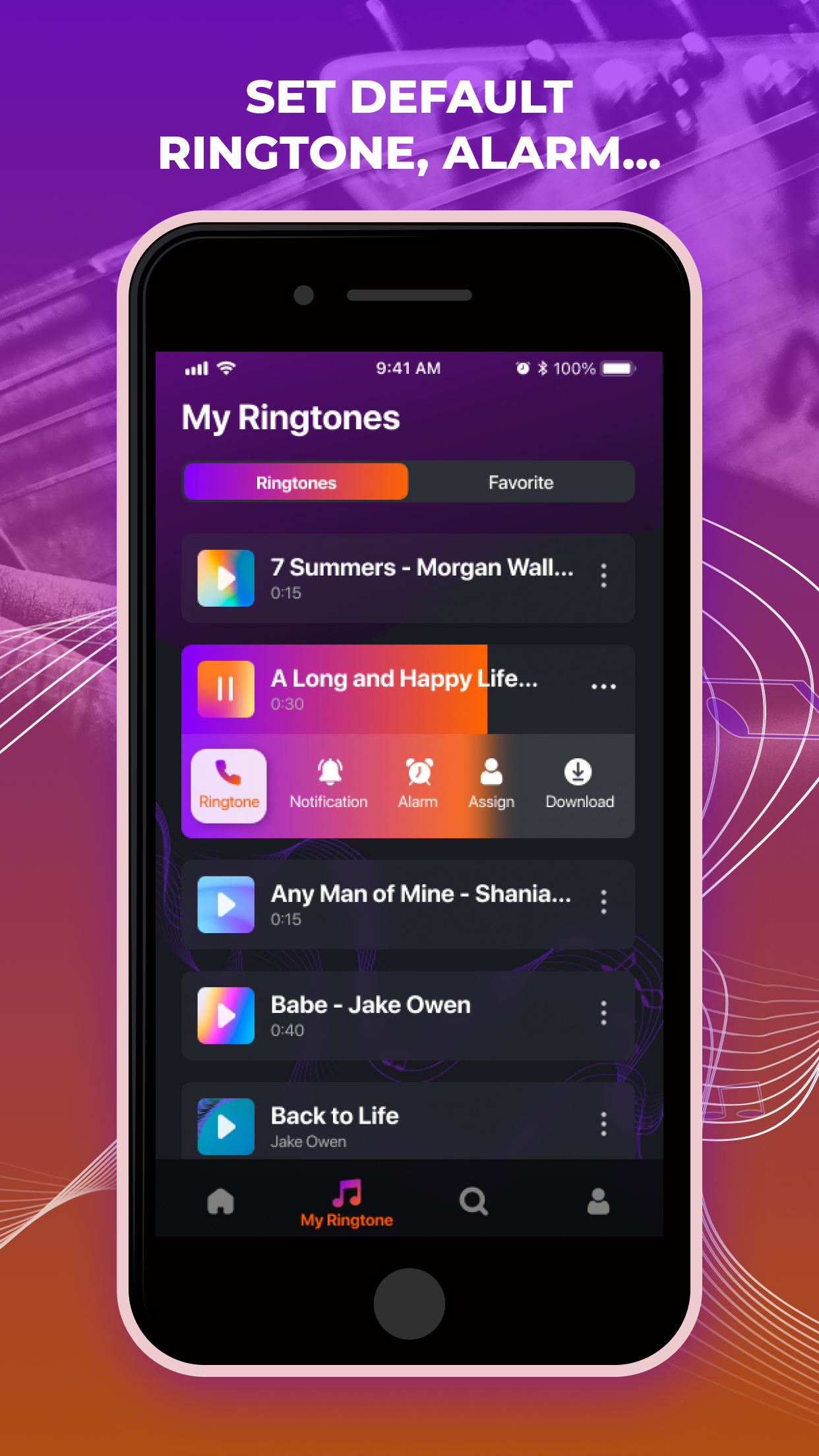 اسکرین شات 5 برنامه Country Ringtones & Podcasts