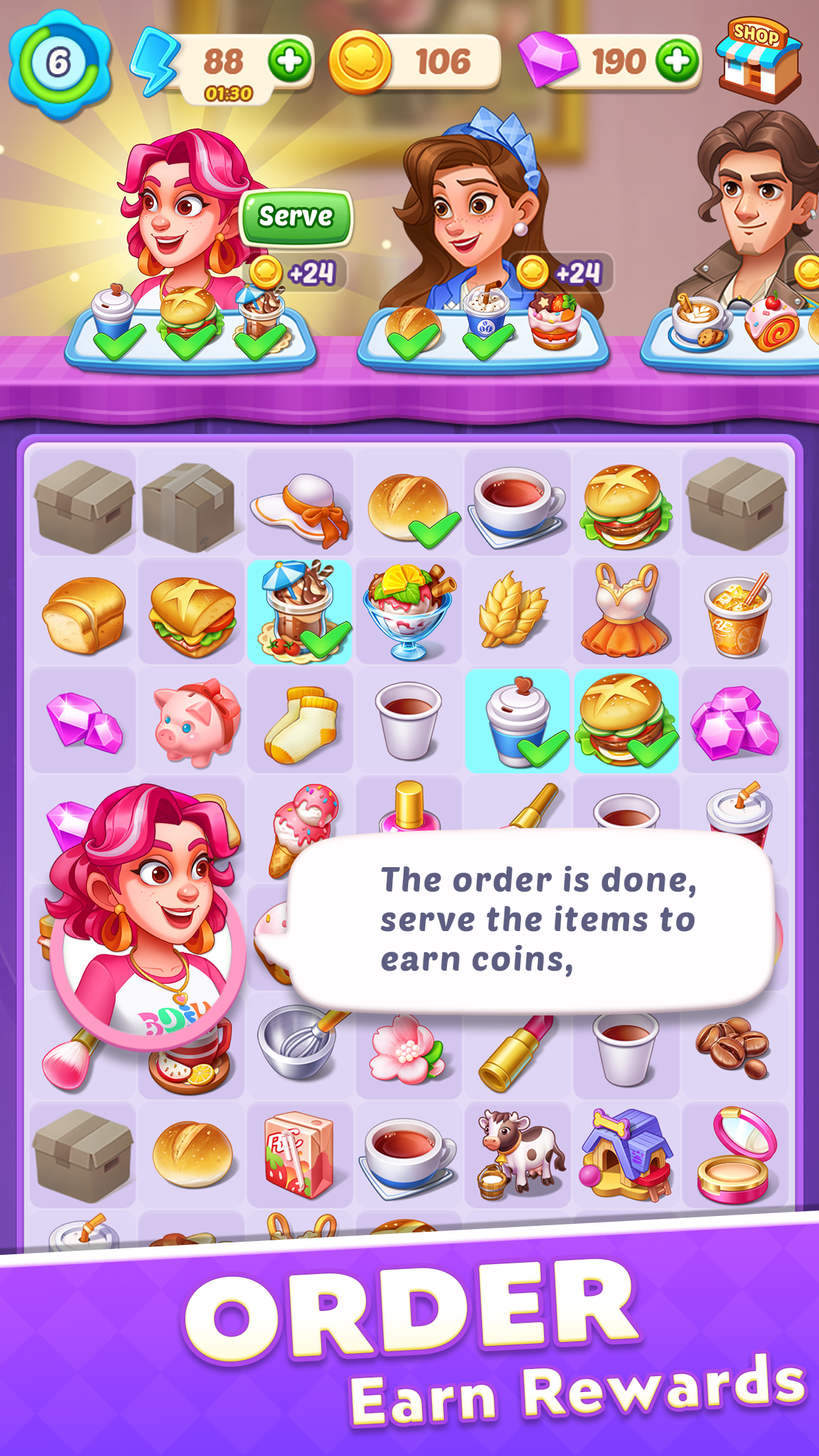اسکرین شات 3 بازی County Story: Merge & Cooking