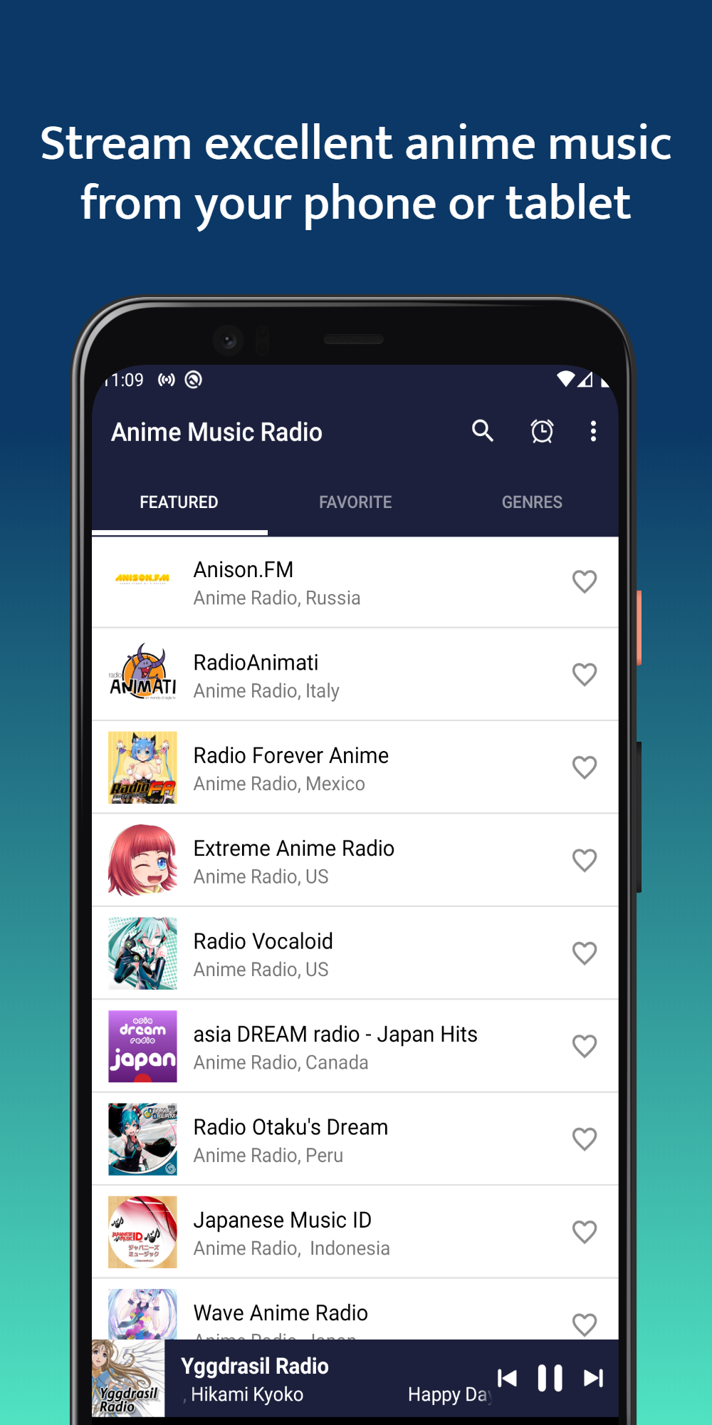 اسکرین شات 5 برنامه Anime Music – Anime Radio 2025