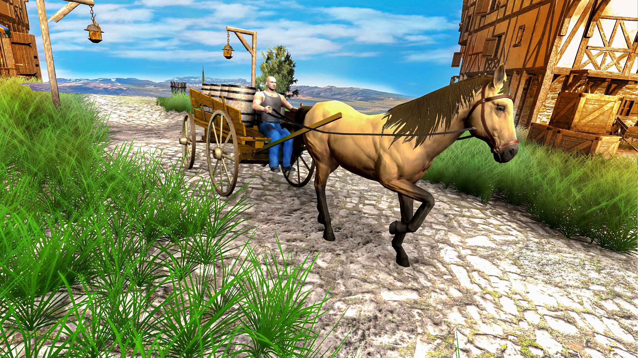 اسکرین شات 3 برنامه Horse Cart Transport Driving