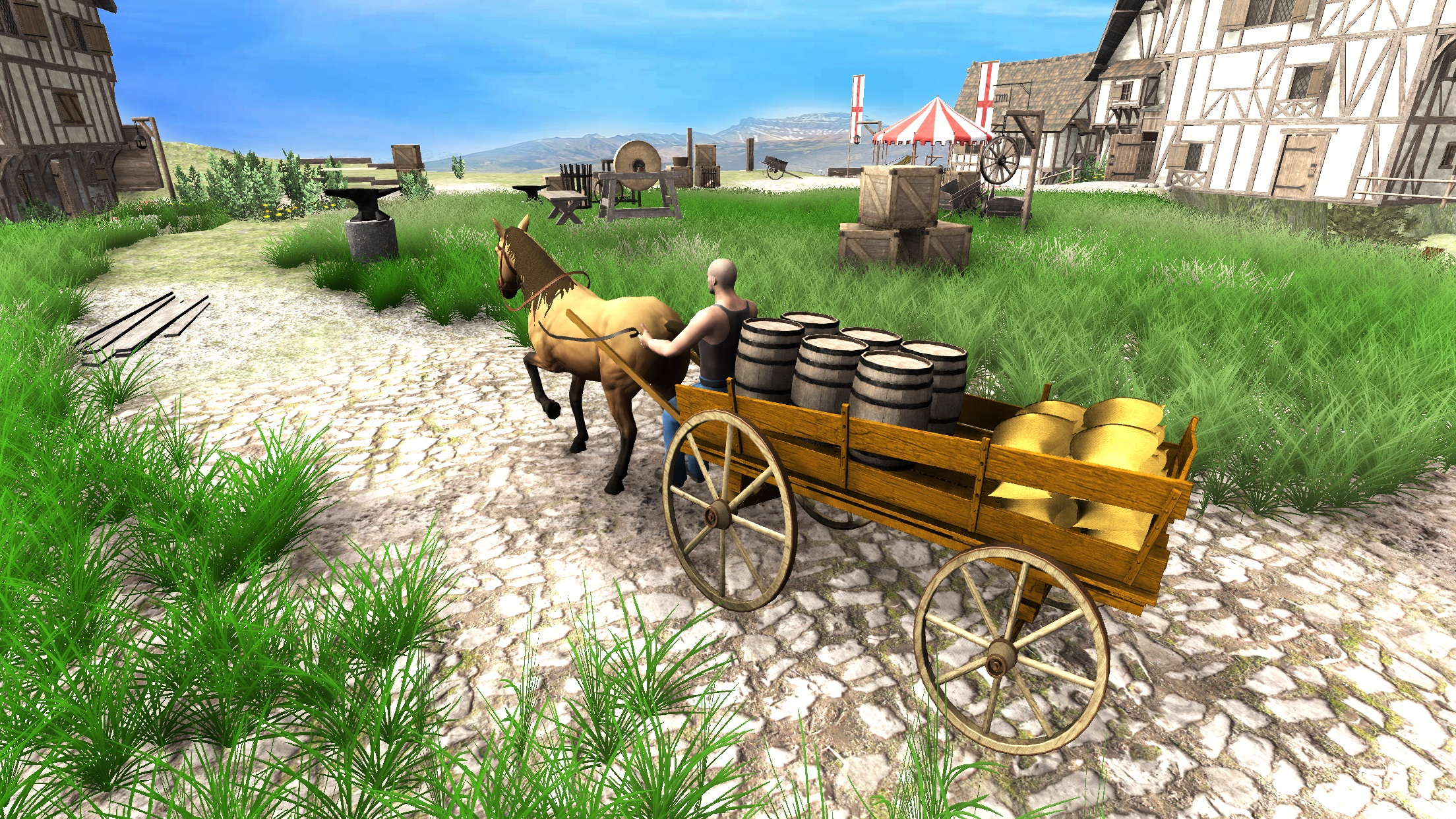 اسکرین شات 1 برنامه Horse Cart Transport Driving