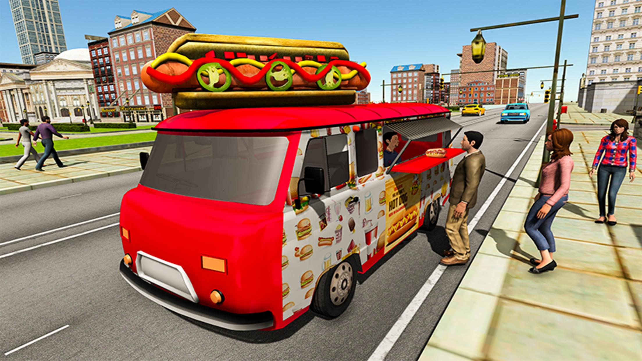 اسکرین شات 2 بازی Hot Dog Delivery Food Truck