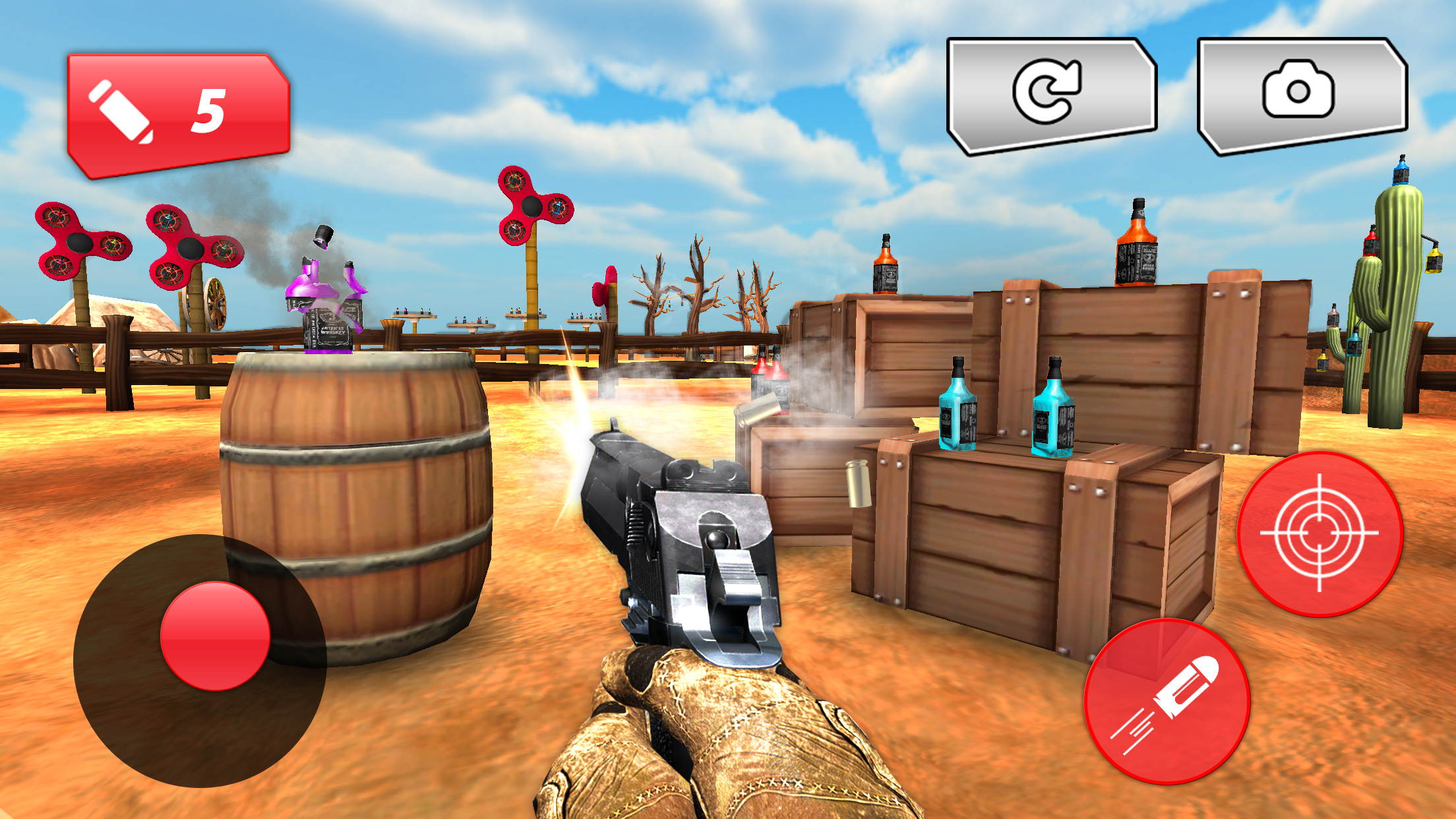 اسکرین شات 2 بازی Knock Bottles Down Gun Games