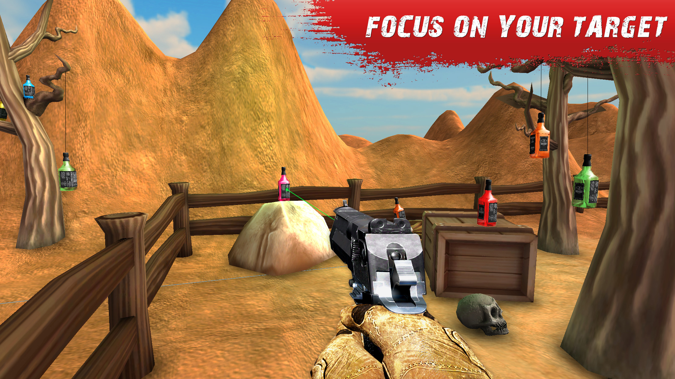 اسکرین شات 1 بازی Knock Bottles Down Gun Games