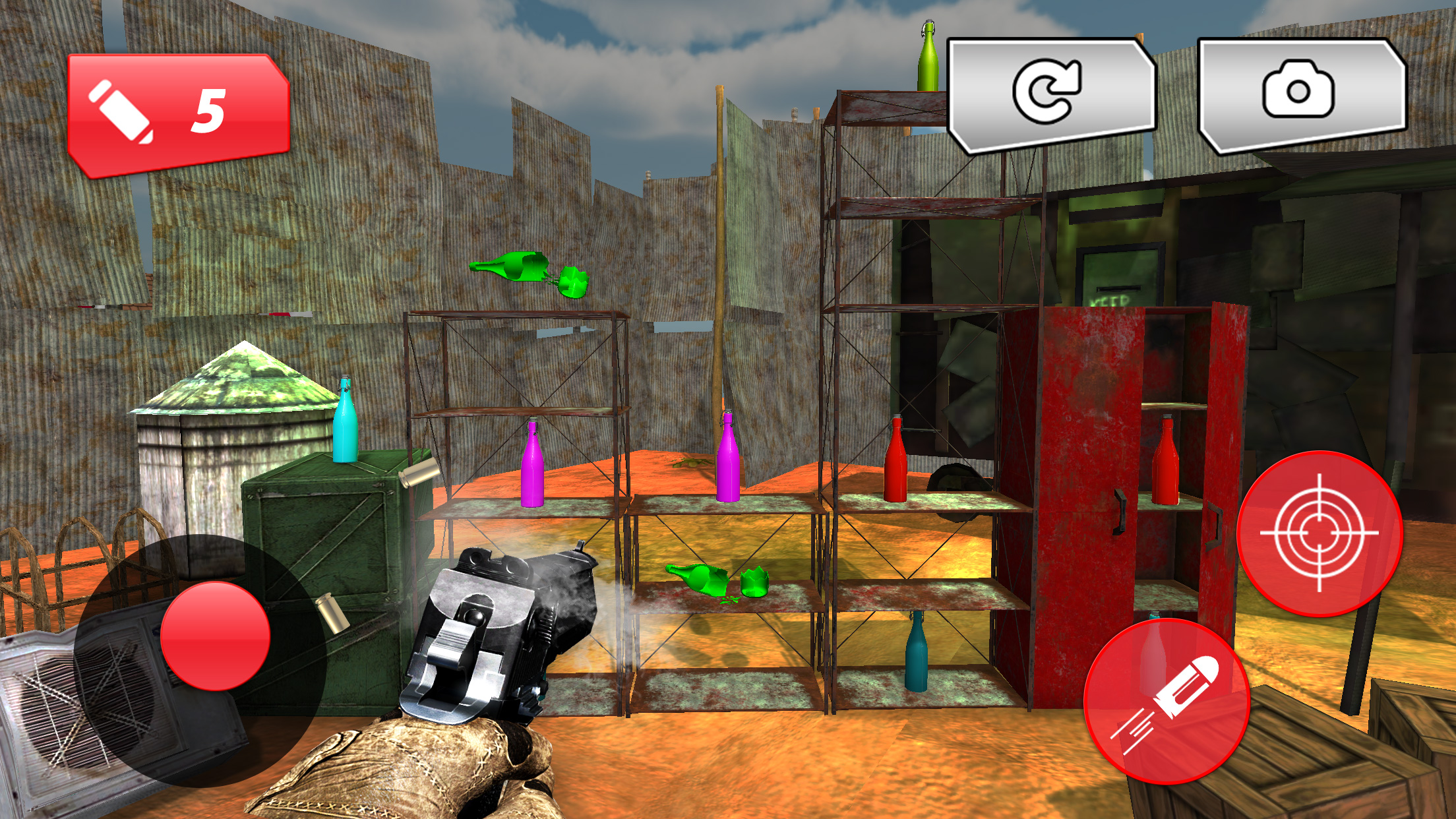 اسکرین شات 3 بازی Knock Bottles Down Gun Games