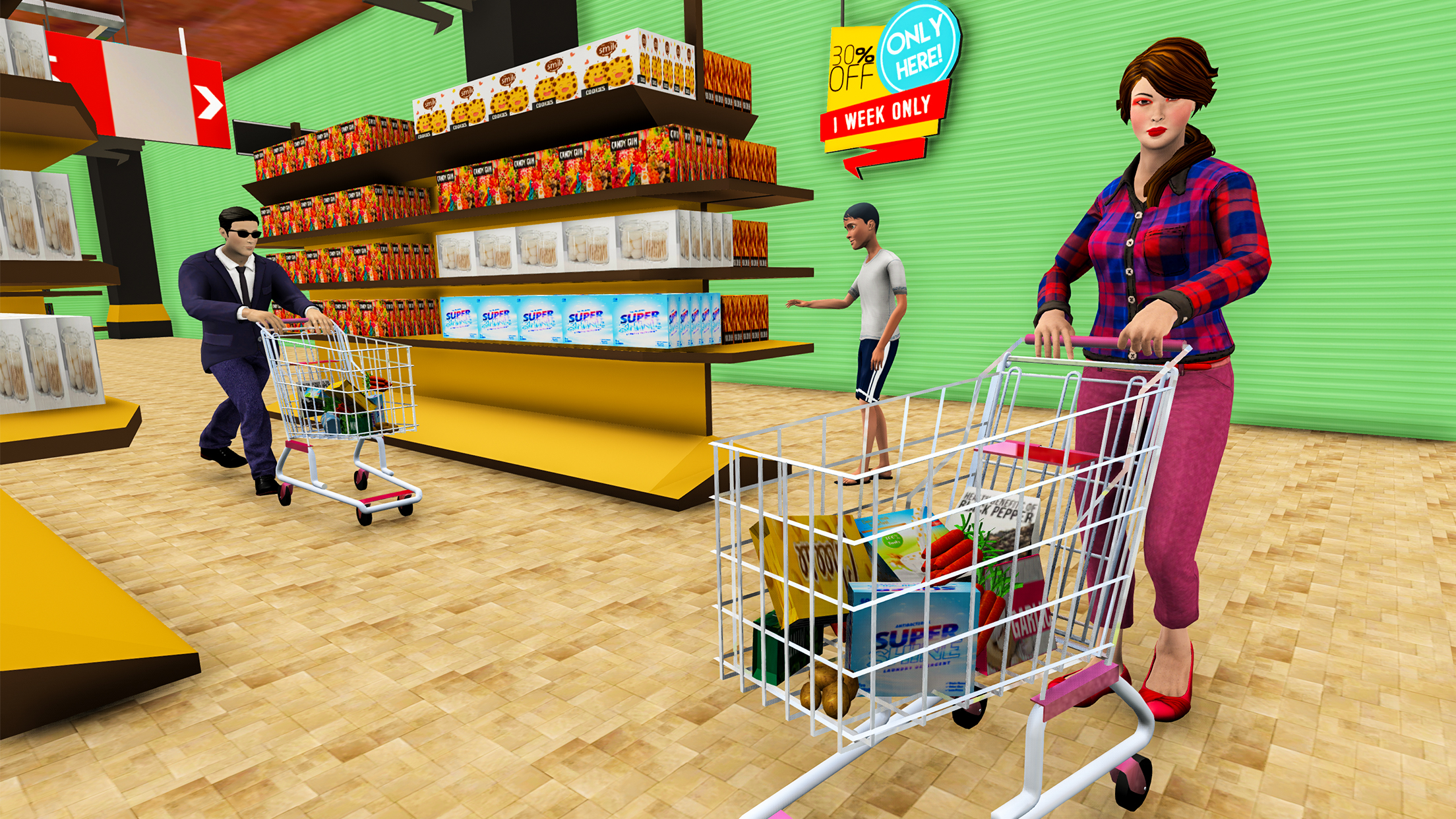 اسکرین شات 3 بازی Pretend Supermarket shopping