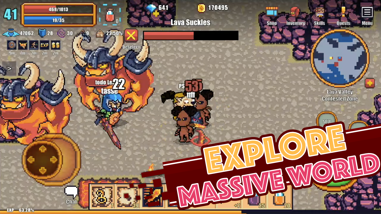 اسکرین شات 1 بازی Pixel Knights Online 2D MMORPG