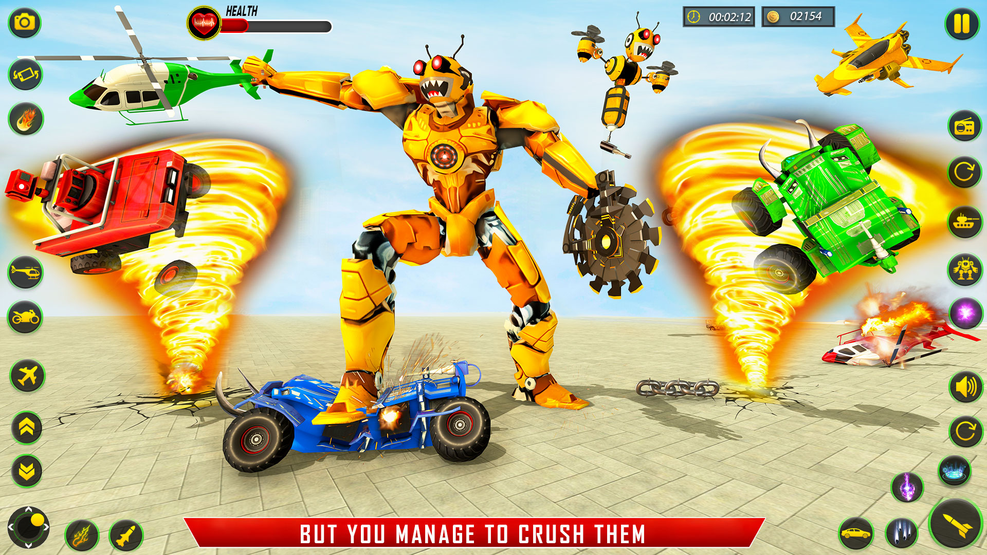 اسکرین شات 5 بازی Bee Robot Car Transform Games