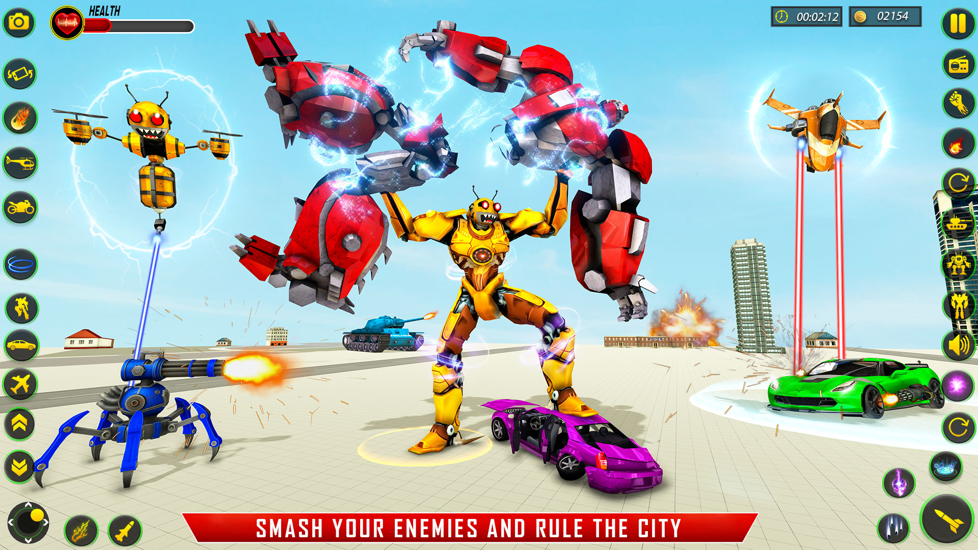 اسکرین شات 6 بازی Bee Robot Car Transform Games